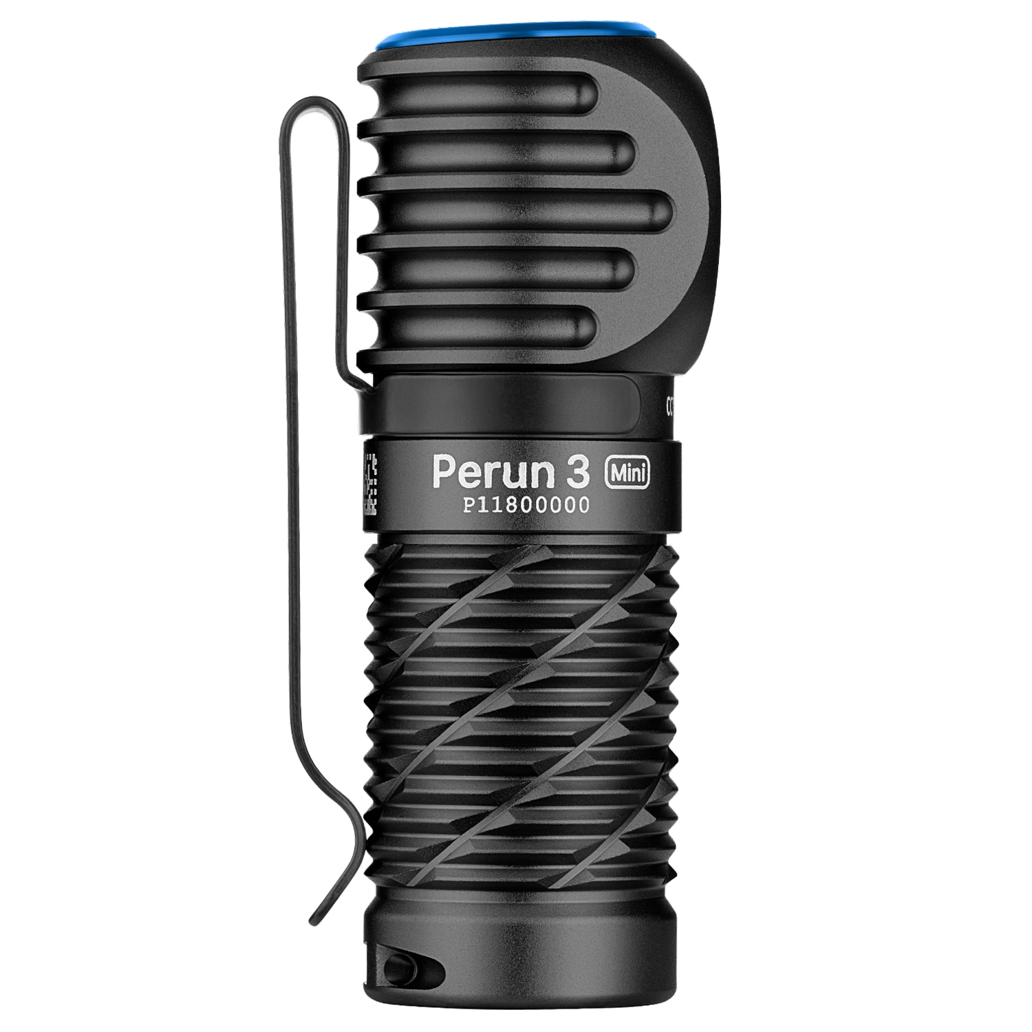 Налобний та кутовий ліхтарик Olight Perun 3 Mini Cool White Black з пов'язкою - 1250 люменів