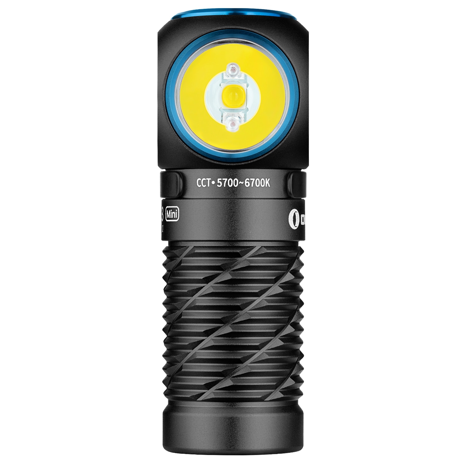 Налобний та кутовий ліхтарик Olight Perun 3 Mini Cool White Black з пов'язкою - 1250 люменів