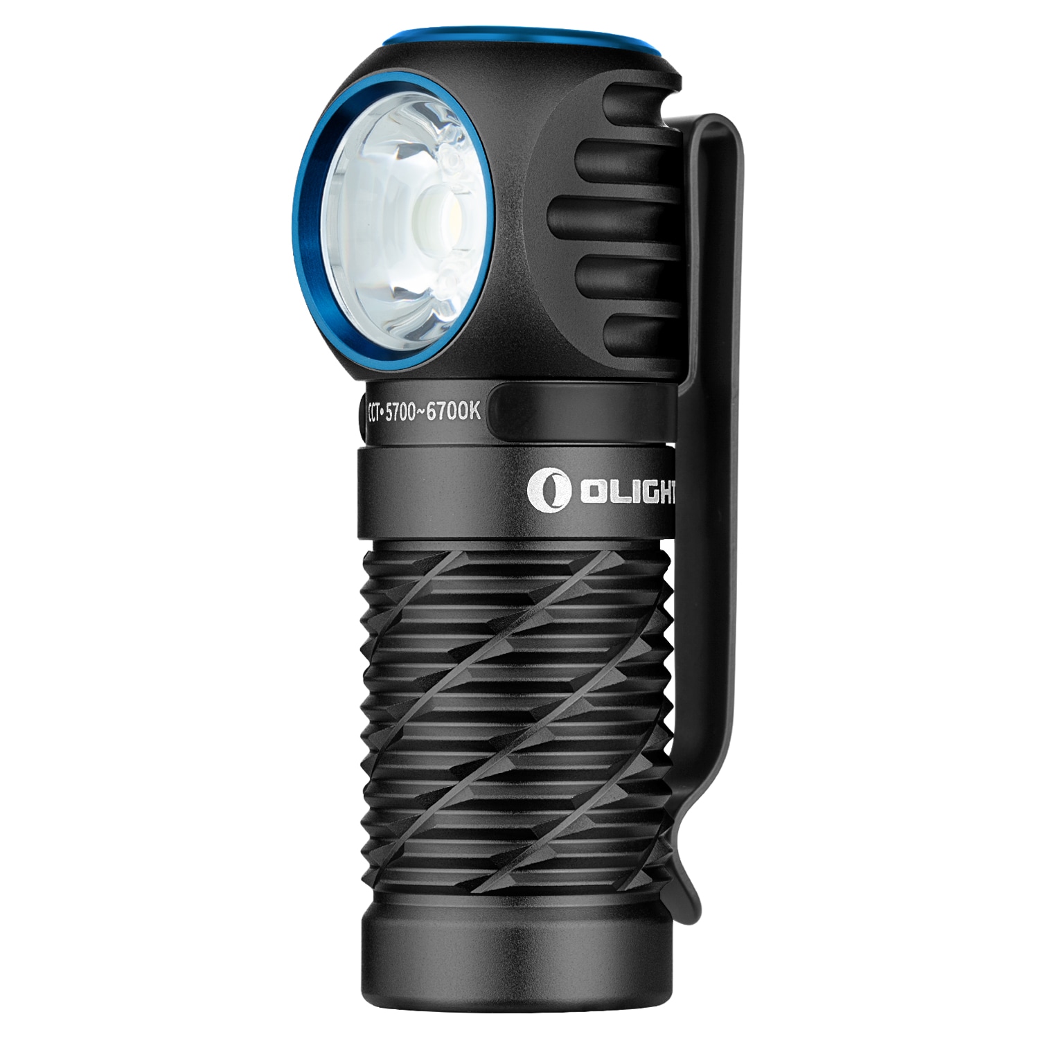 Налобний та кутовий ліхтарик Olight Perun 3 Mini Cool White Black з пов'язкою - 1250 люменів