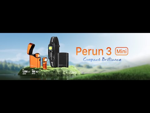 Налобний та кутовий ліхтарик Olight Perun 3 Mini Cool White Black з пов'язкою - 1250 люменів