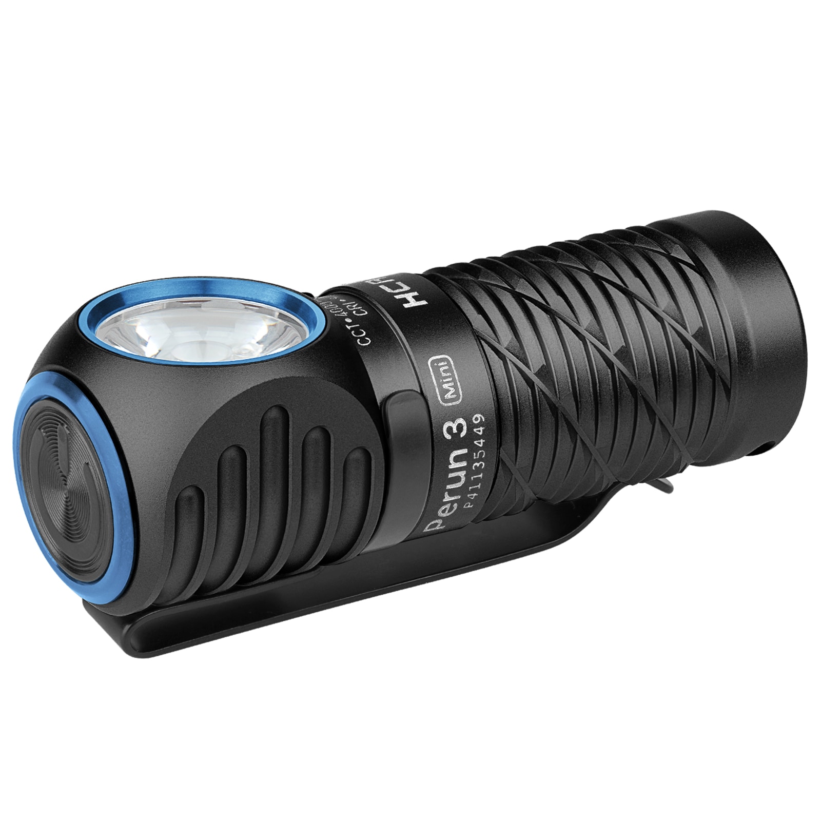 Latarka czołowa i kątowa Olight Perun 3 Mini HCRI Neutral White Black z opaską - 920 lumenów
