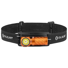 Налобний та кутовий ліхтарик Olight Perun 3 Mini Cool White Orange з пов'язкою - 1250 люменів