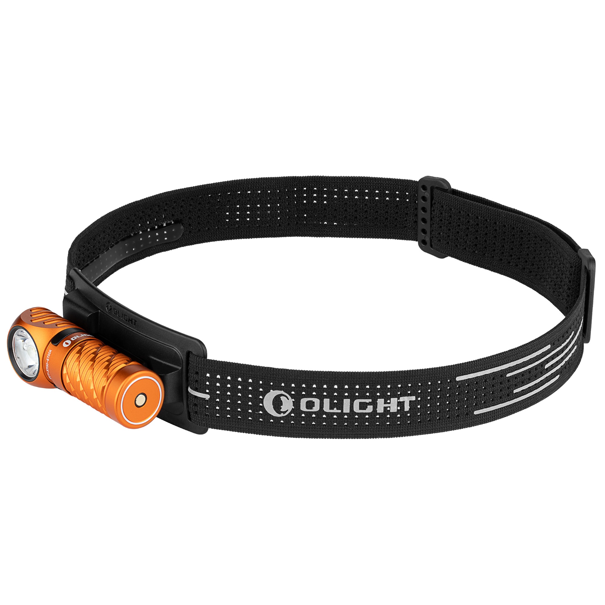 Latarka czołowa i kątowa Olight Perun 3 Mini Cool White Orange z opaską - 1250 lumenów
