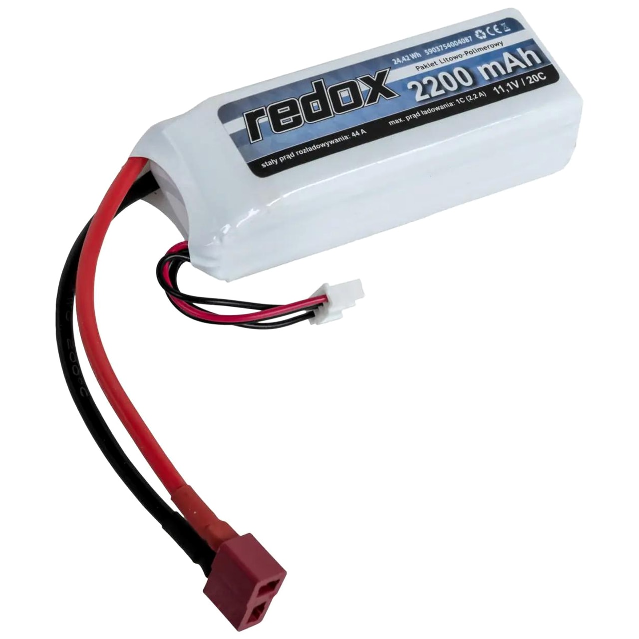 Akumulator ASG Redox Li-Po 20C SC Dean 11,1 V 2200 mAh