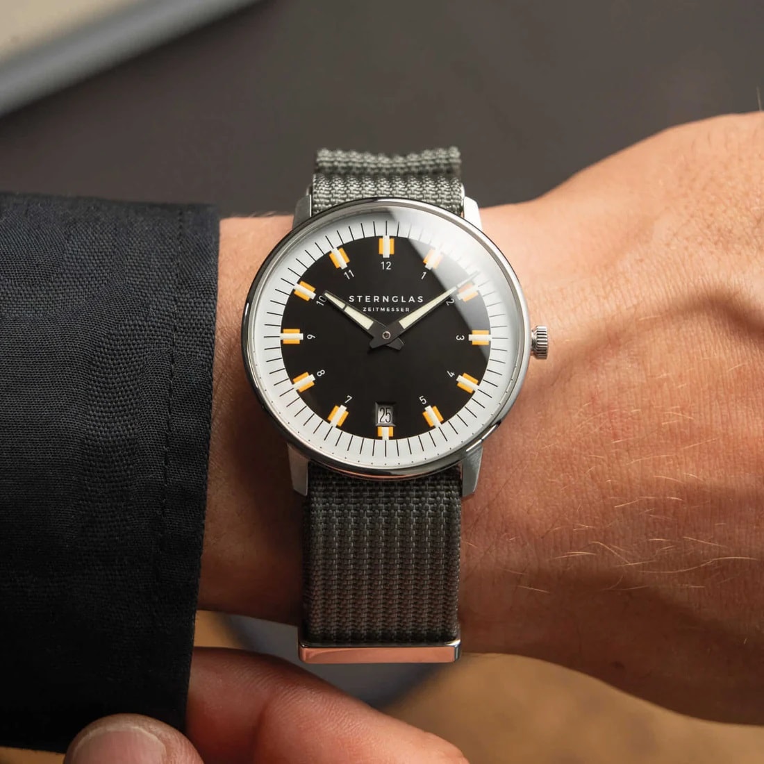 Zegarek Sternglas Egor Quartz - Black/Silver