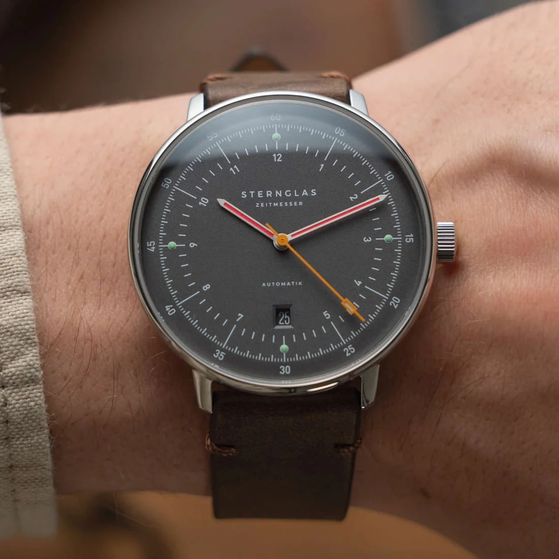 Zegarek Sternglas Hamburg Automatik - New Graphite