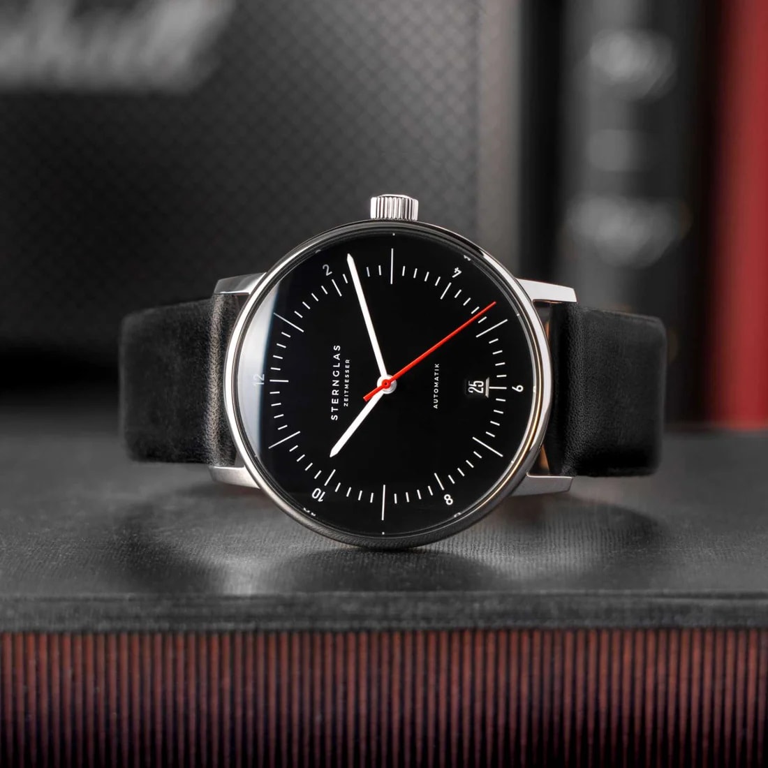 Zegarek Sternglas Naos Automatik - Black/Red