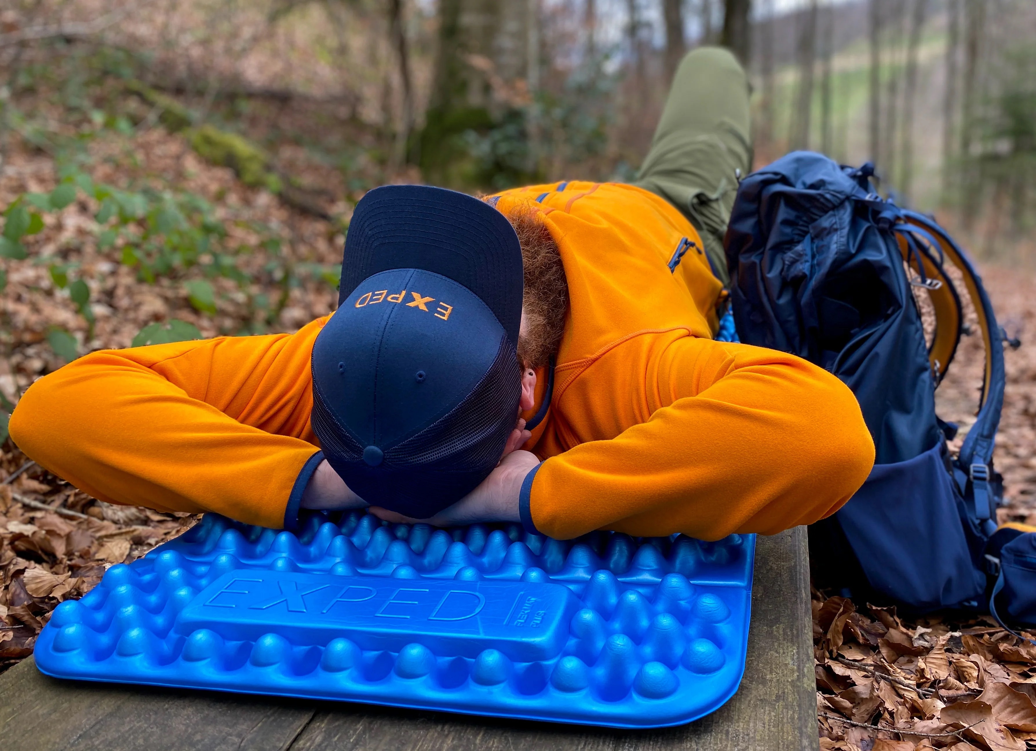 Mata składana Exped Flex Mat Plus M 183 x 52 cm - Blue