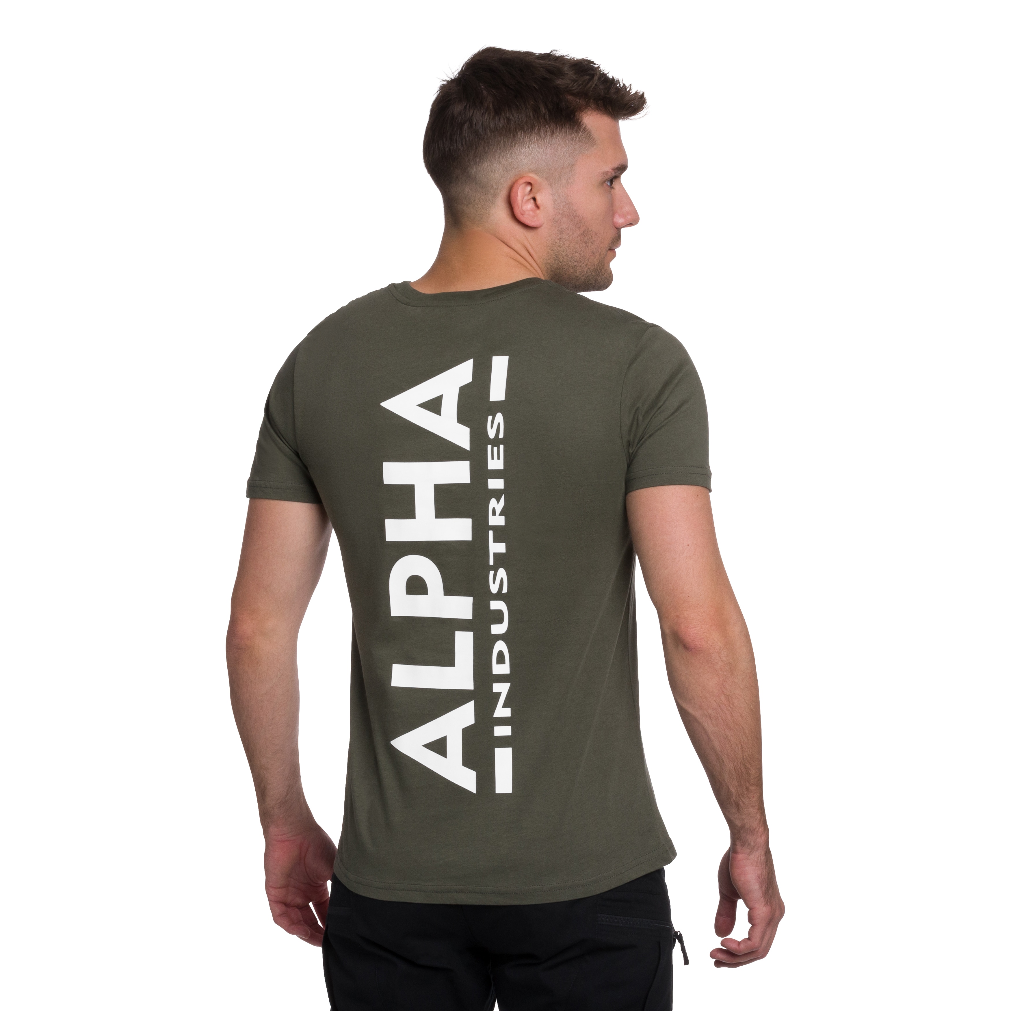 Футболка T-shirt Alpha Industries Backprint - Dark Olive