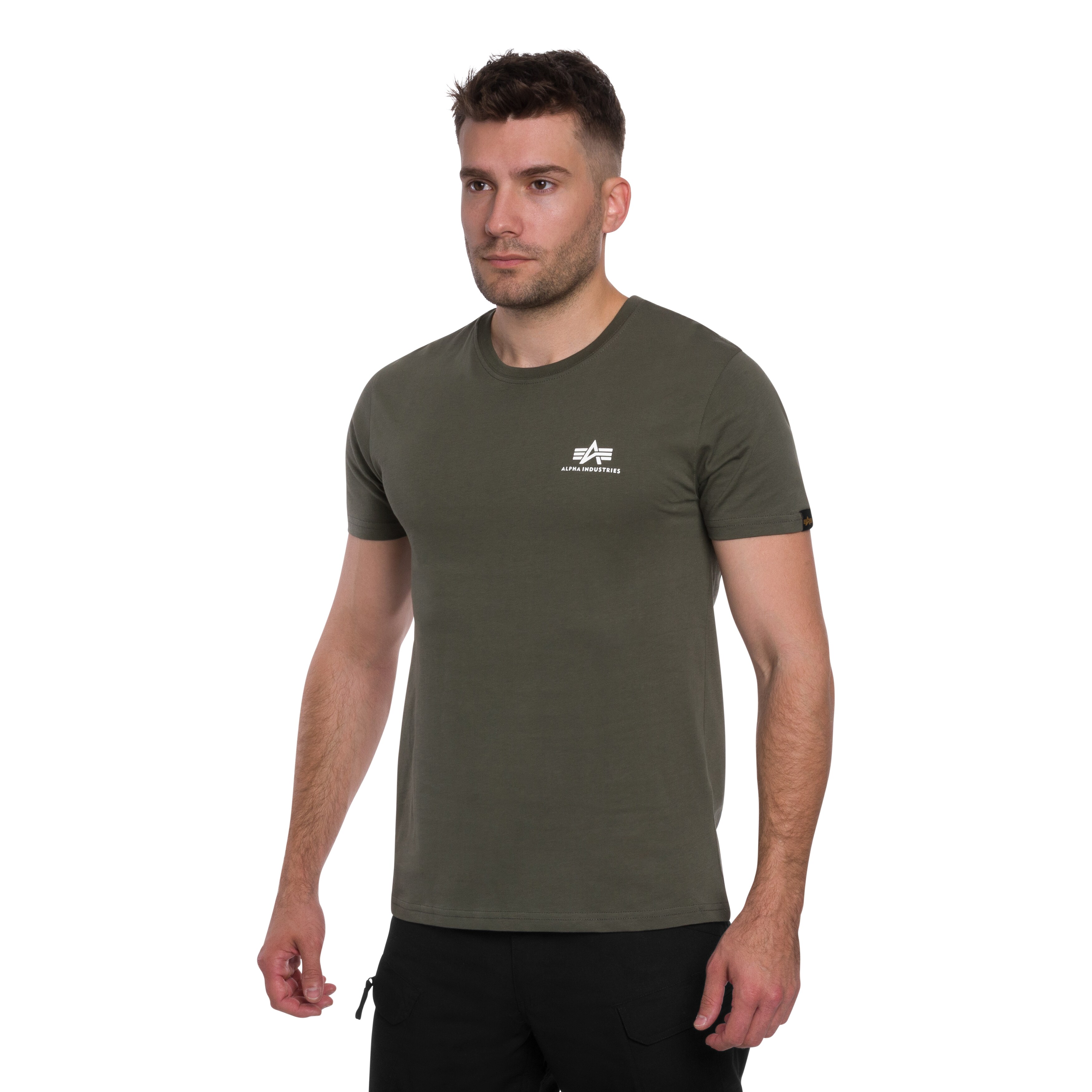 Koszulka T-shirt Alpha Industries Backprint - Dark Olive