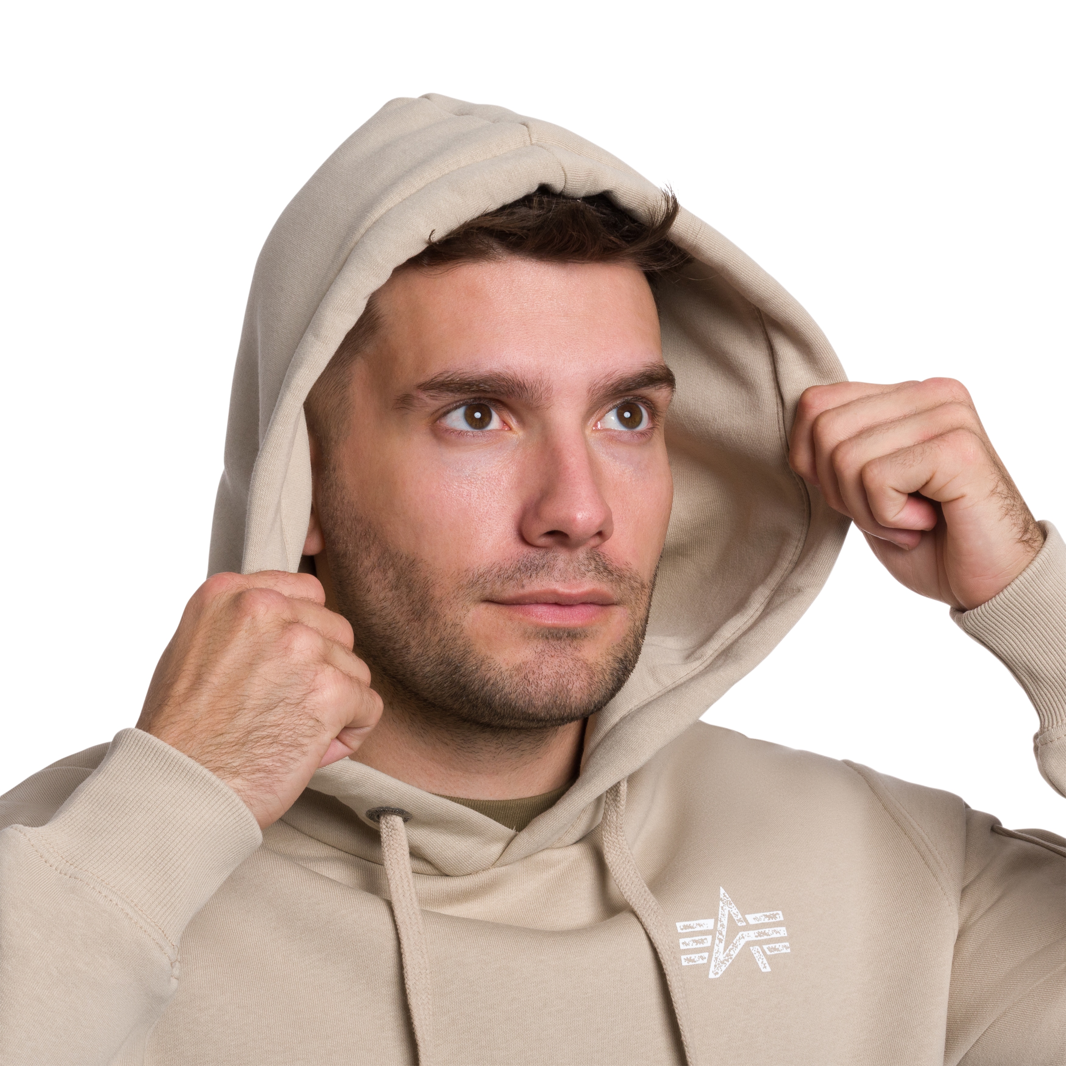 Кофта Alpha Industries Signature Back Print - Organic Beige