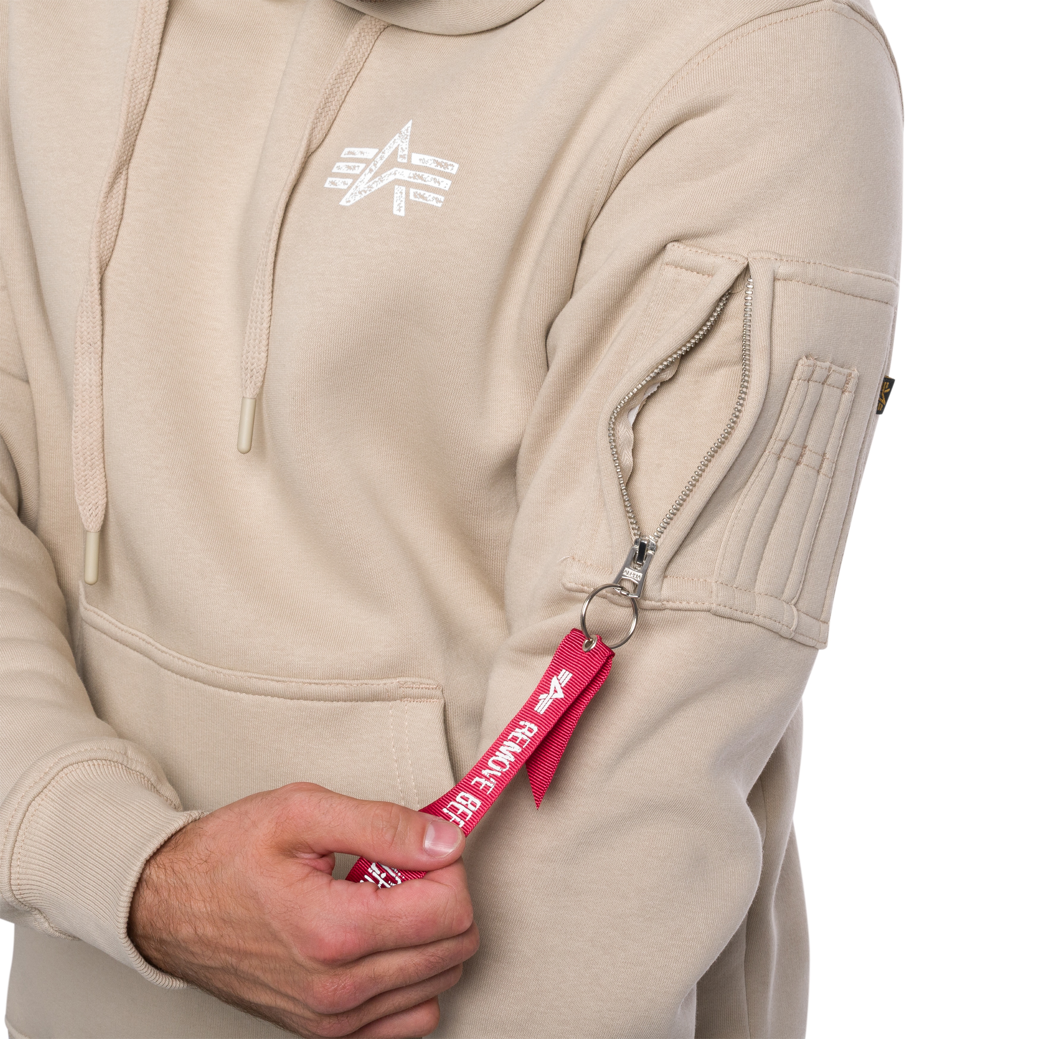 Кофта Alpha Industries Signature Back Print - Organic Beige