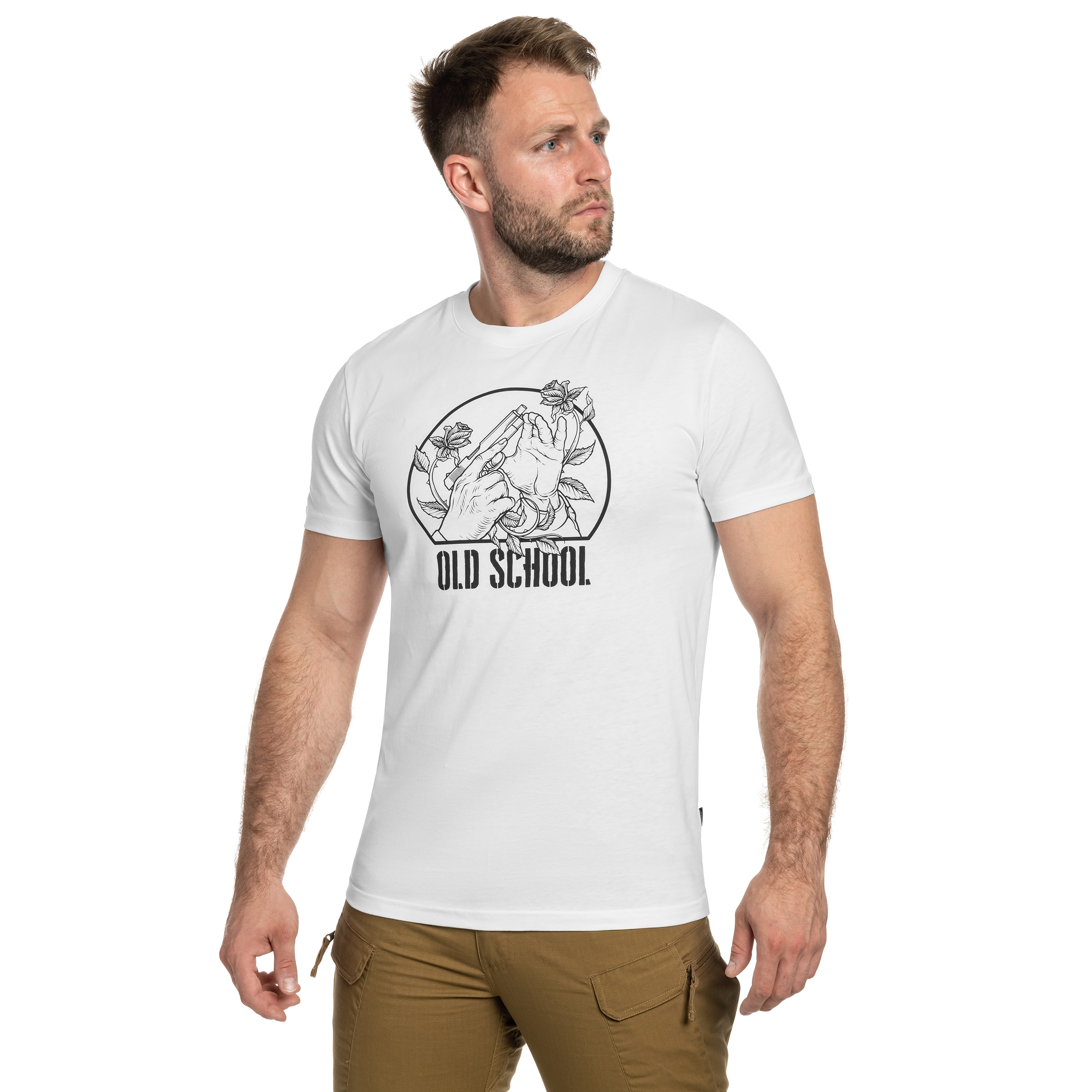 Koszulka T-Shirt Helikon-Tex Old School - White