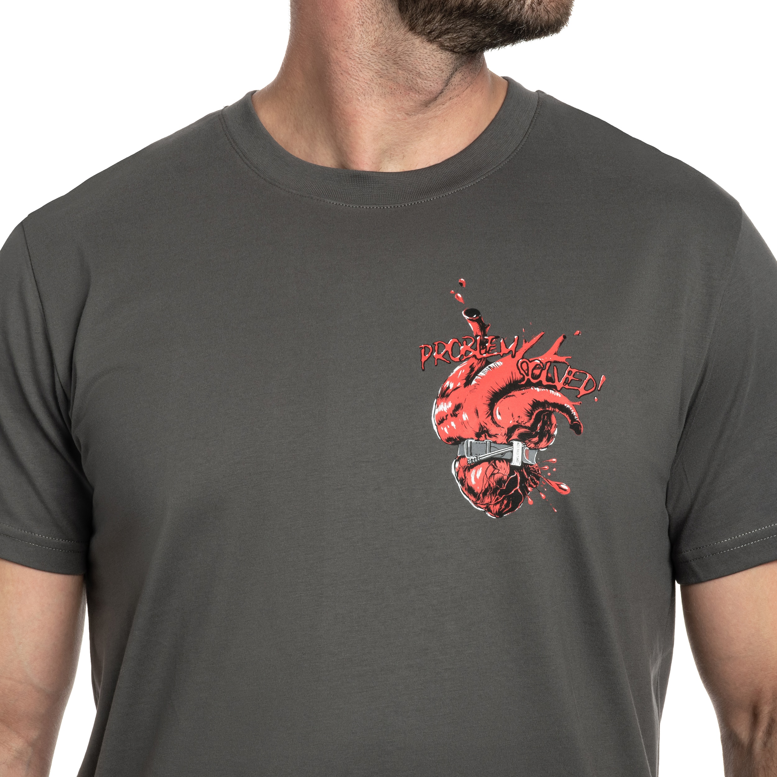 Koszulka T-Shirt Helikon Problem Solved - Shadow Grey