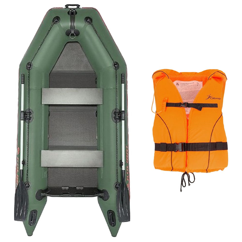 Ponton Kolibri KM-280 z pełną podłogą + Kamizelka ratunkowa Olimp Standard 100N - zestaw