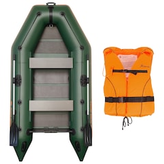 Ponton Kolibri KM-330 z pełną podłogą - Green + Kamizelka ratunkowa Olimp Standard 100N - zestaw