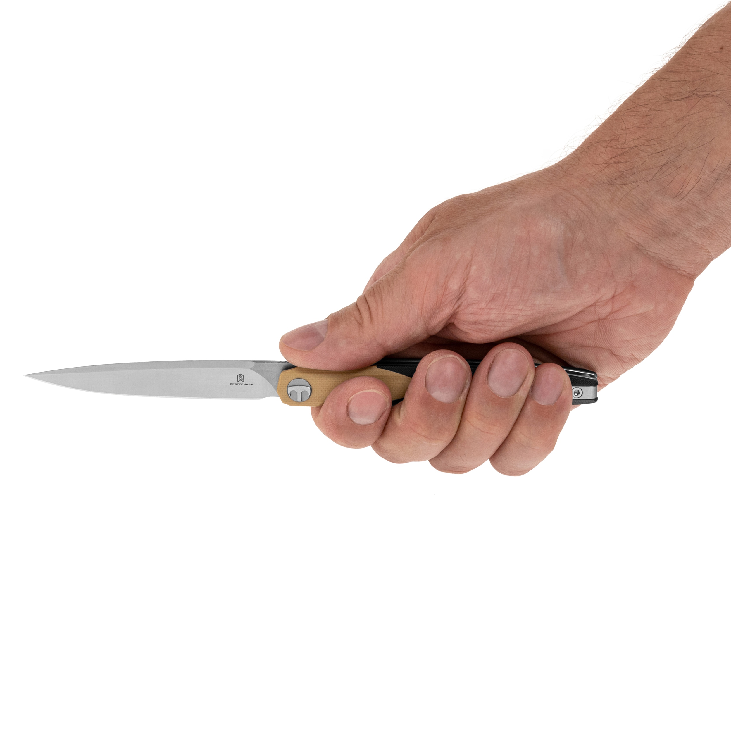 Bestechman Lanza G10 Folding Knife - Black/Coyote