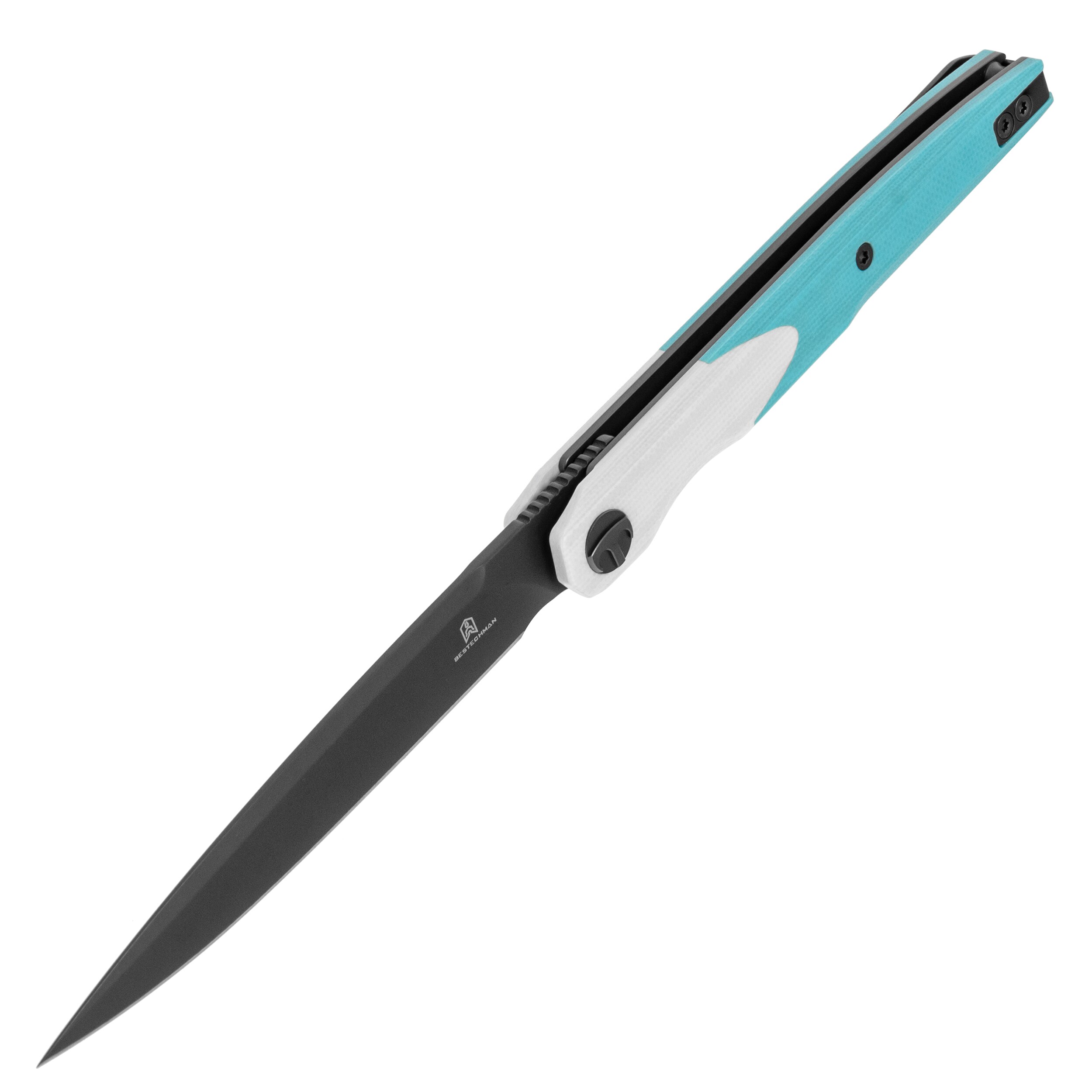 Nóż składany Bestechman Lanza G10 - Light Blue/White