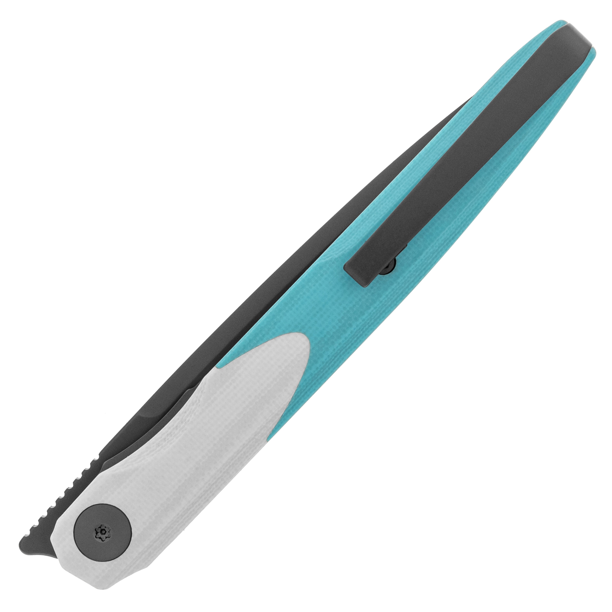 Nóż składany Bestechman Lanza G10 - Light Blue/White