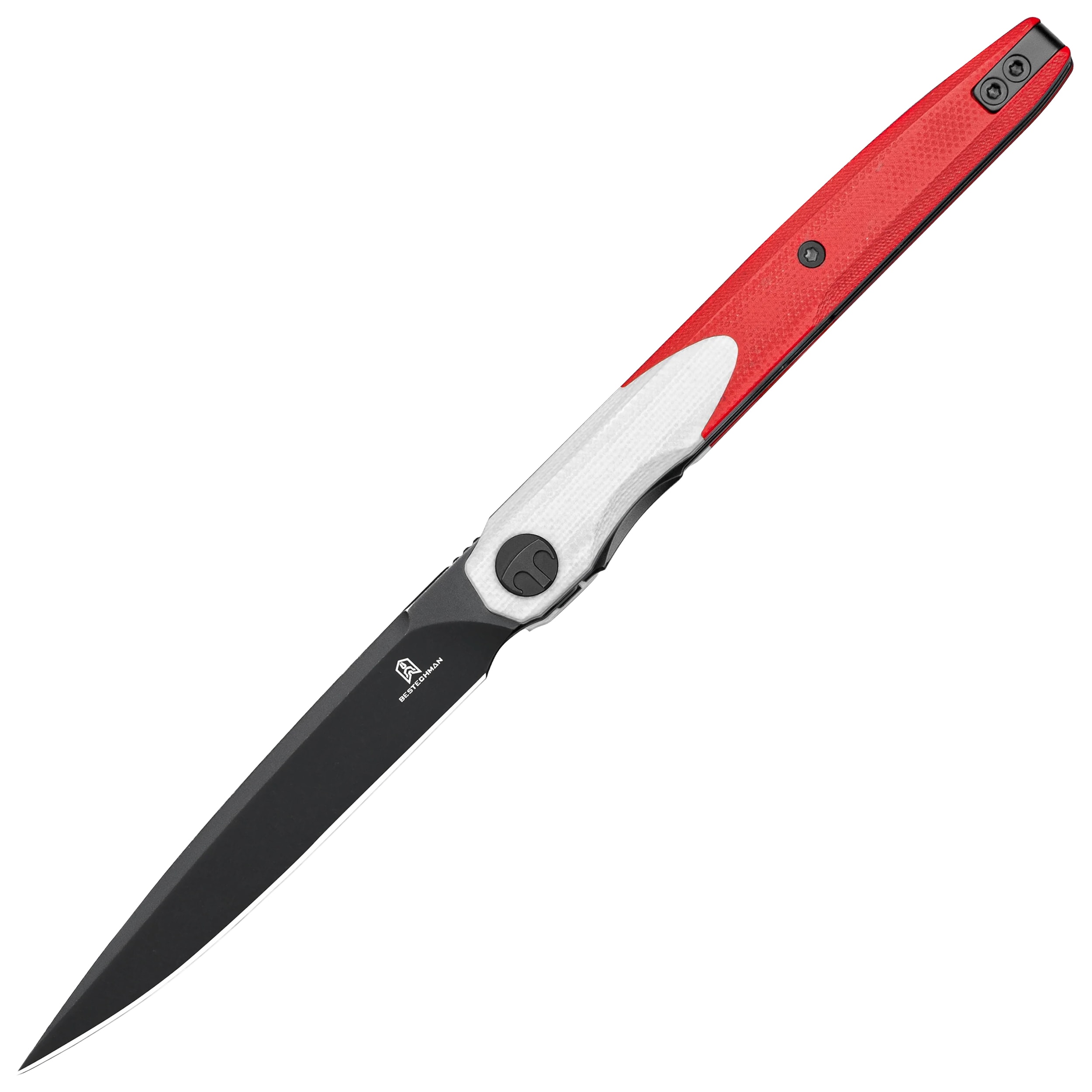 Nóż składany Bestechman Lanza G10 - Red/White
