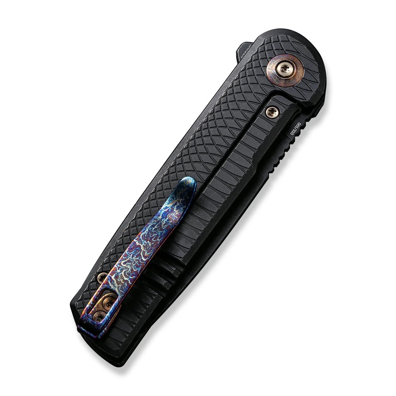 Nóż składany We Knife Charith Ripple Titanium - Black