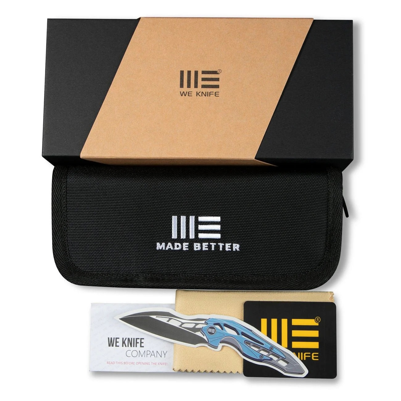 Nóż składany We Knife Charith Frag Titanium - Blue
