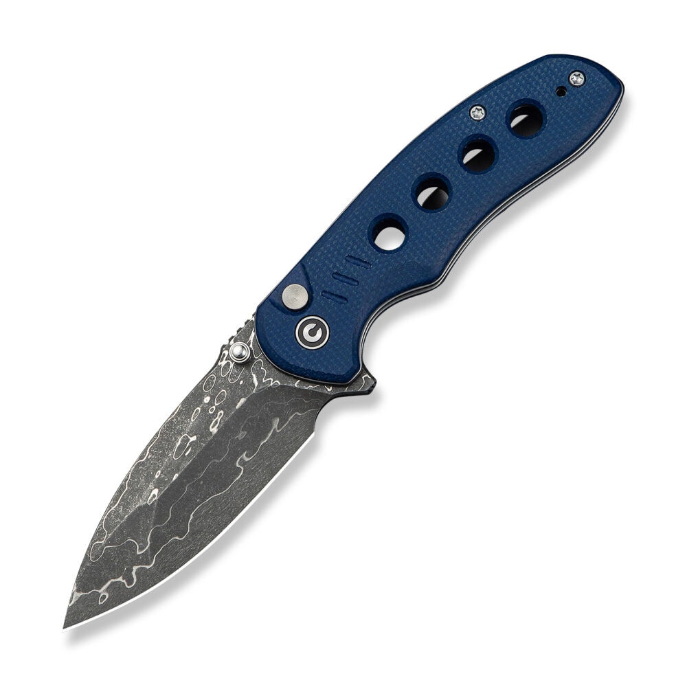 Nóż składany Civivi Triptych Blue Micarta - Damascus