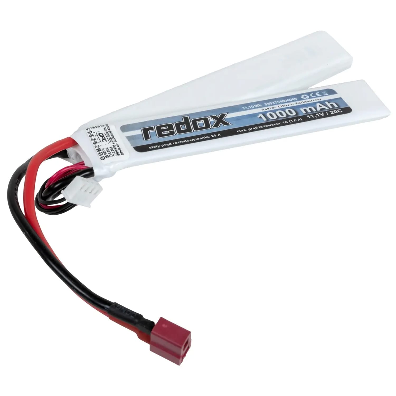 Akumulator ASG Redox Li-Po (2+1) 20C Dean 11,1 V 1000 mAh