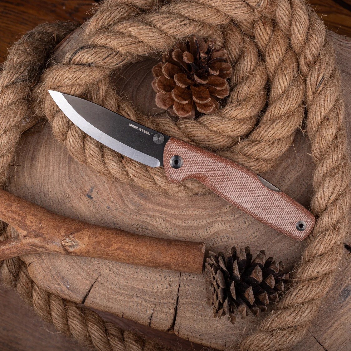 Nóż składany Real Steel Yak 7871NM - Natural Micarta