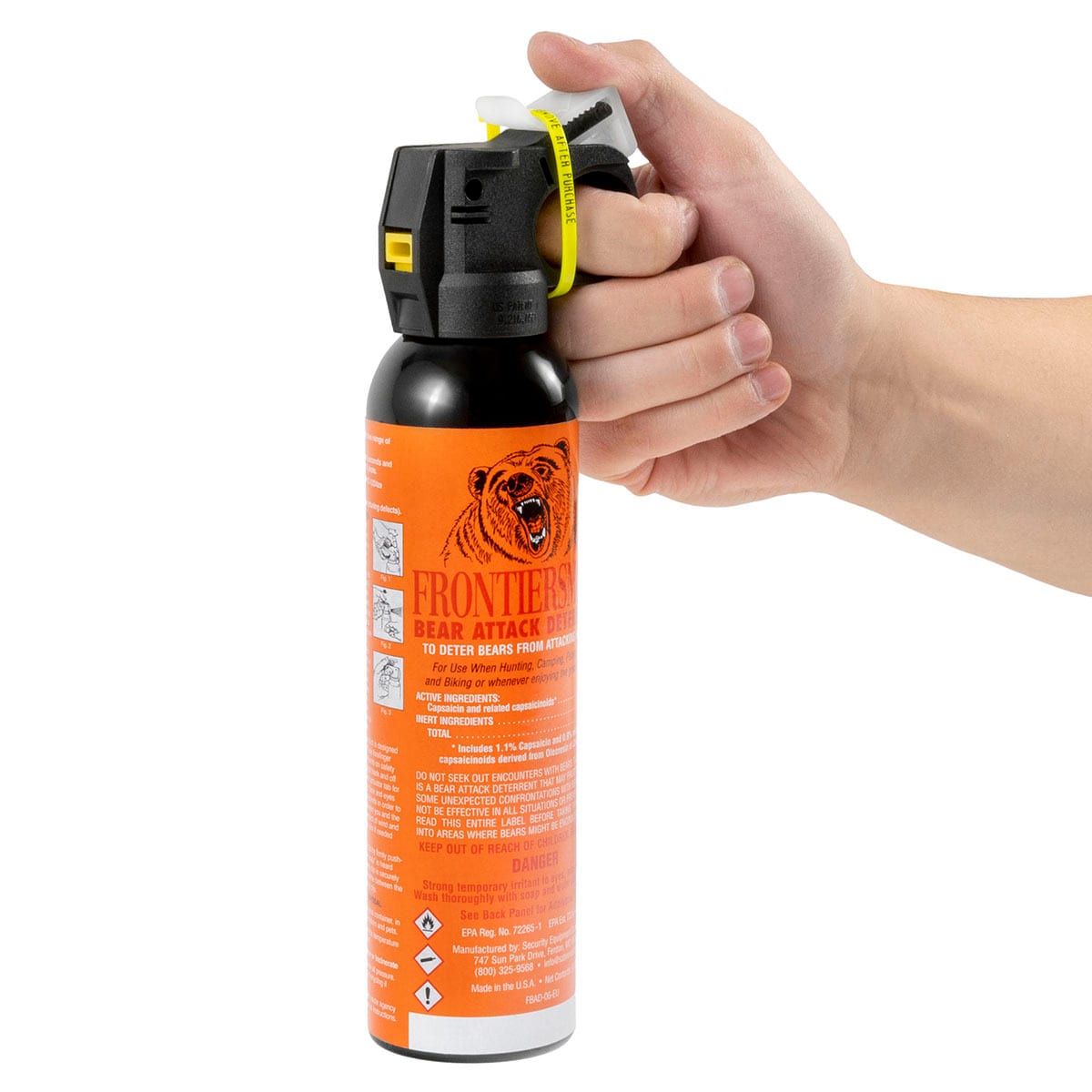 Газовий балончик Sabre проти ведмедів, вовків та кабанів Red Frontiersman Bear Spray 272 мл - конус (DE)