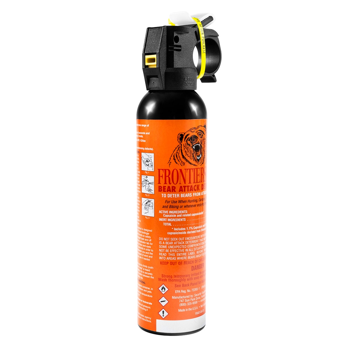 Газовий балончик Sabre проти ведмедів, вовків та кабанів Red Frontiersman Bear Spray 272 мл - конус (DE)