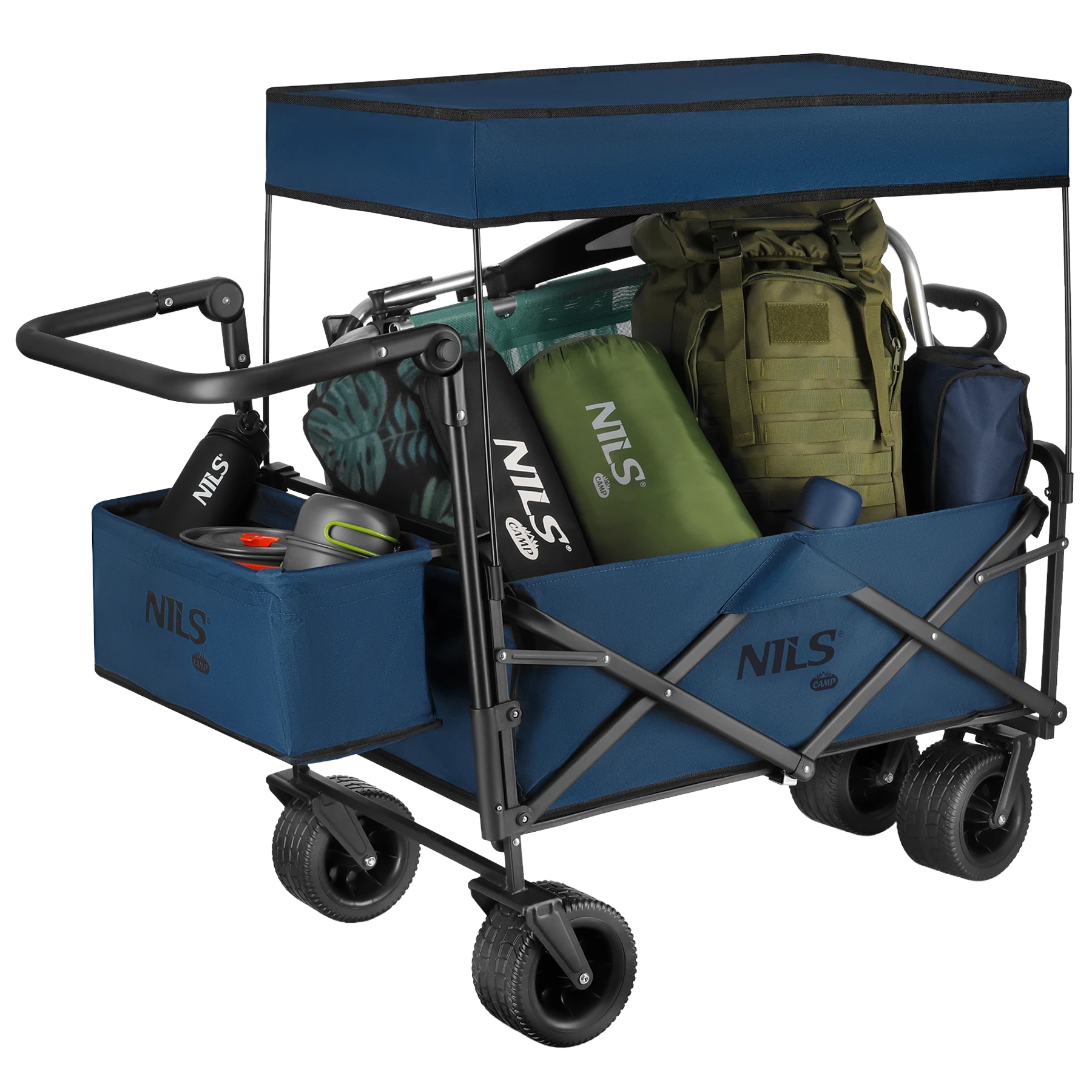 Wózek transportowy Nils Camp NC2605 120L - Niebieski
