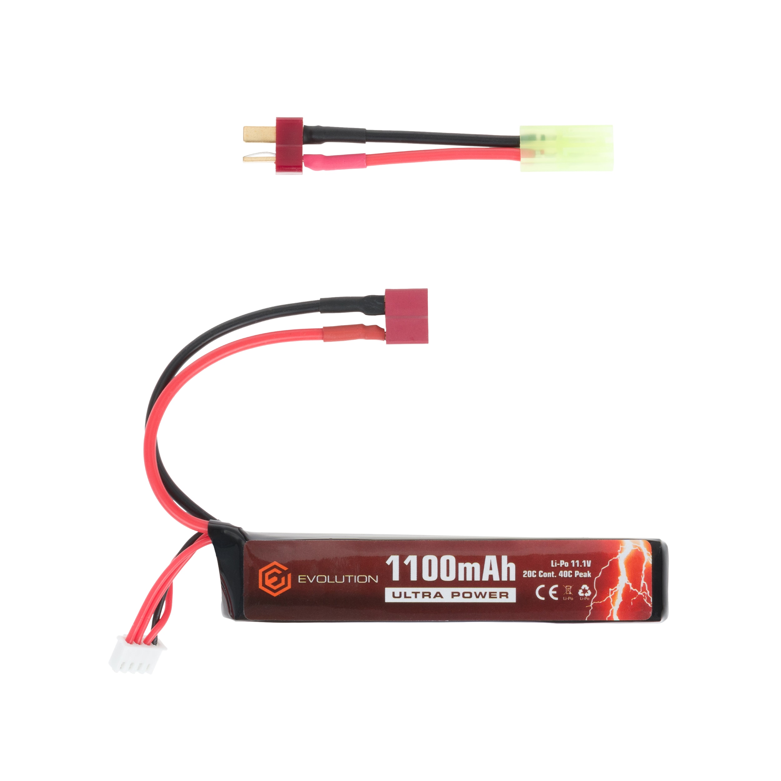 Акумулятор Evolution Li-Po 11,1 В 1100 мАг 20/40C Peak - Deans/T-connect