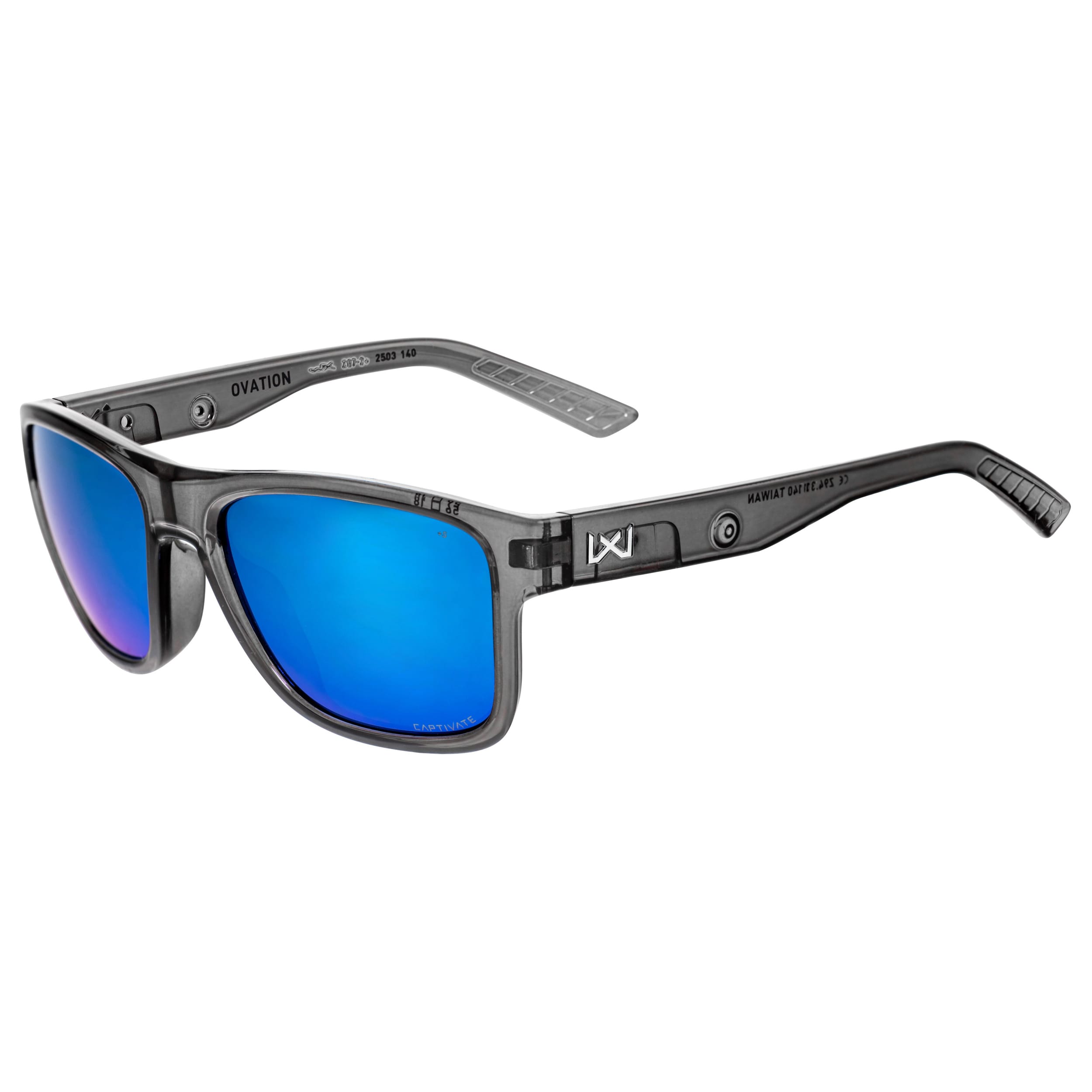 Okulary Wiley X Ovation - Captive Polarized Blue Mirror/Gloss Crystal Dark Grey