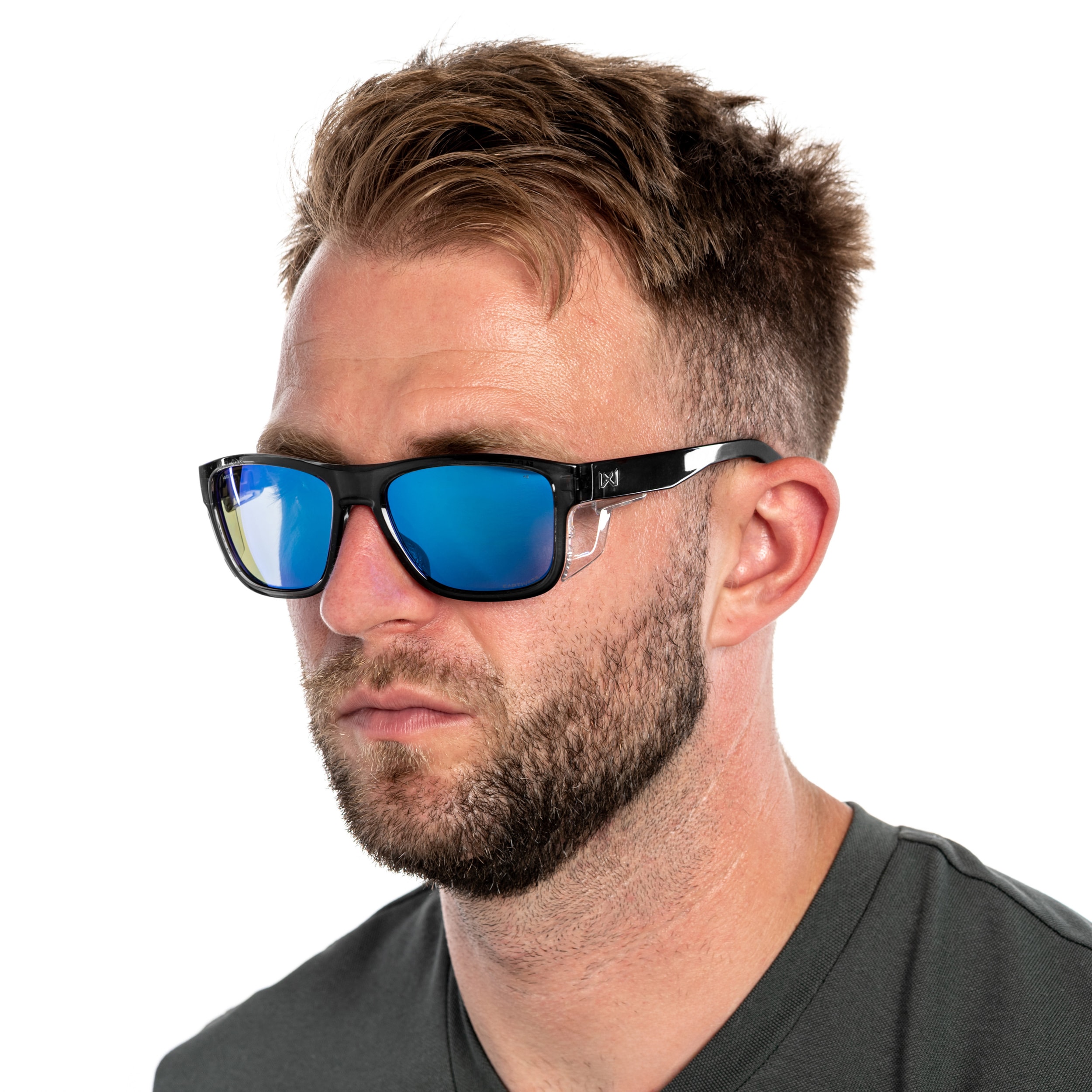 Okulary Wiley X Ovation - Captive Polarized Blue Mirror/Gloss Crystal Dark Grey