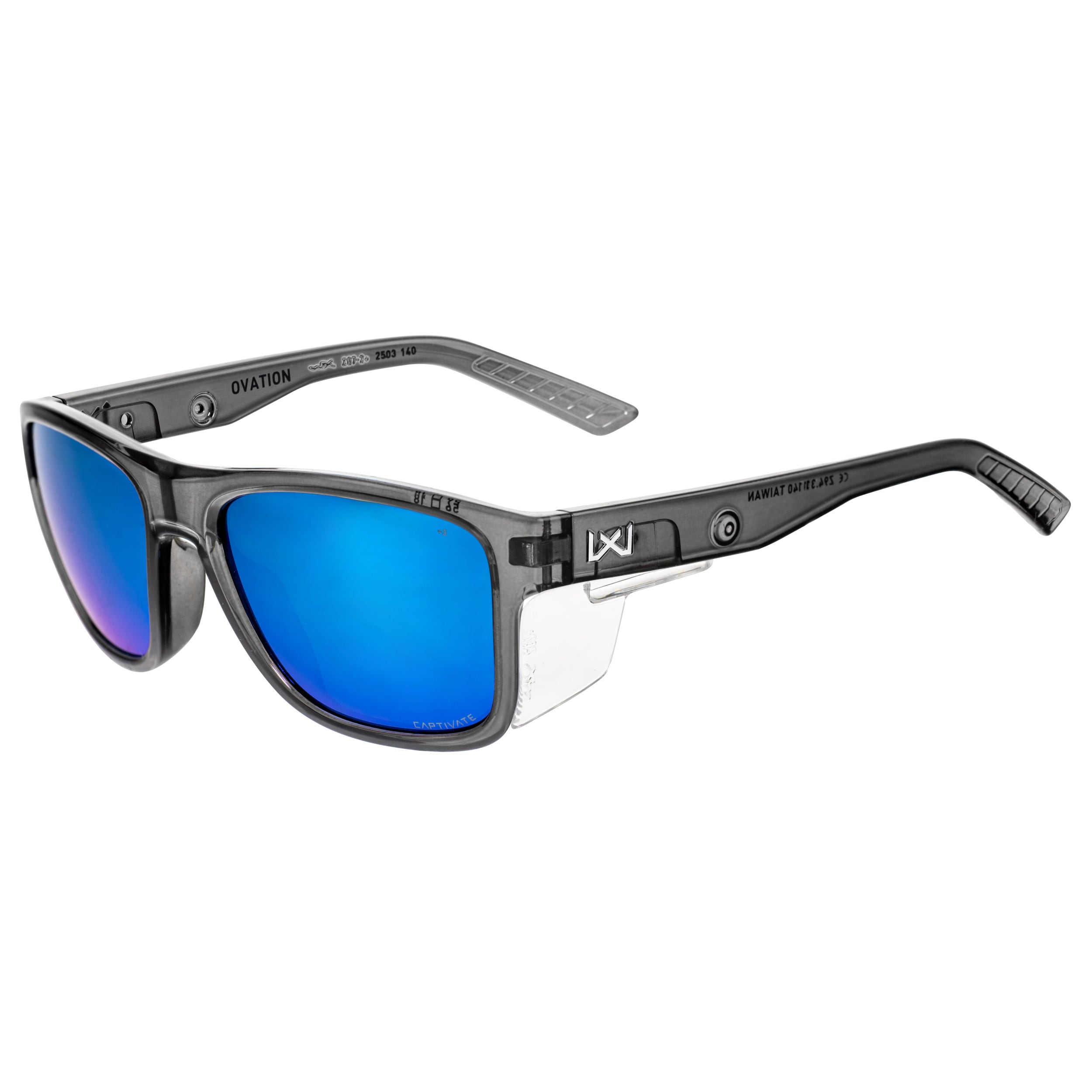 Okulary Wiley X Ovation - Captive Polarized Blue Mirror/Gloss Crystal Dark Grey