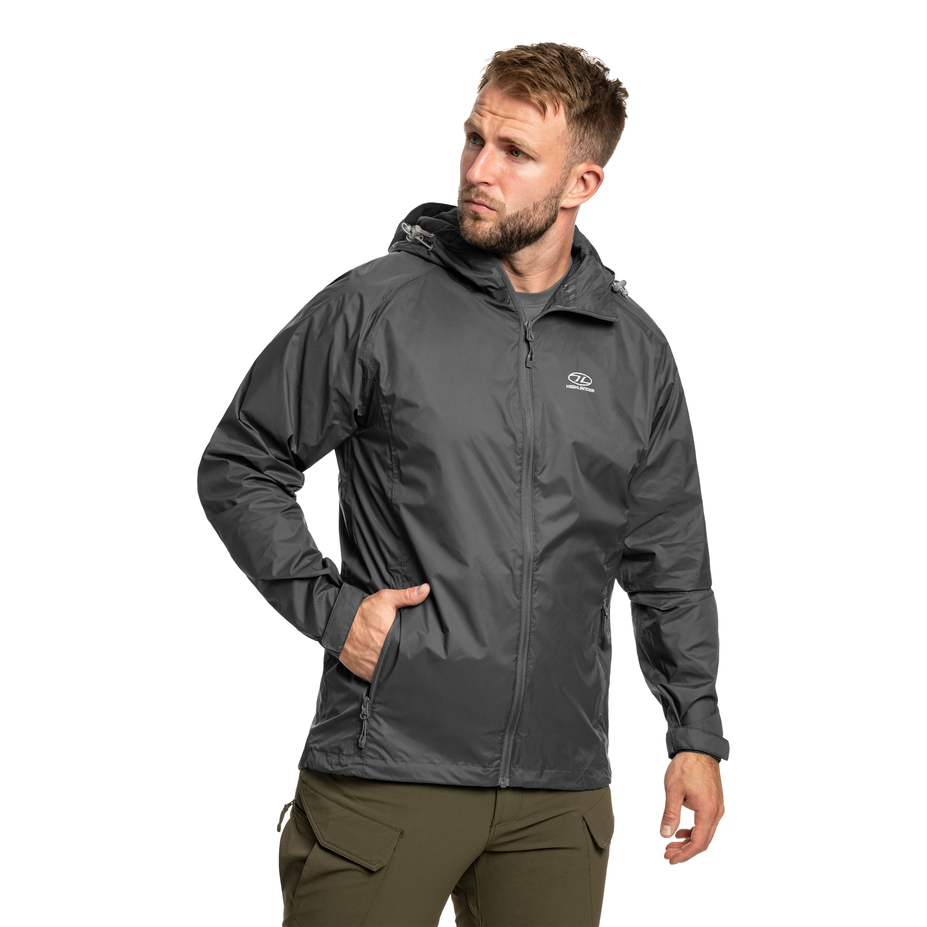 Kurtka Highlander Outdoor Stow & Go Pack Away V2 - Dark Grey