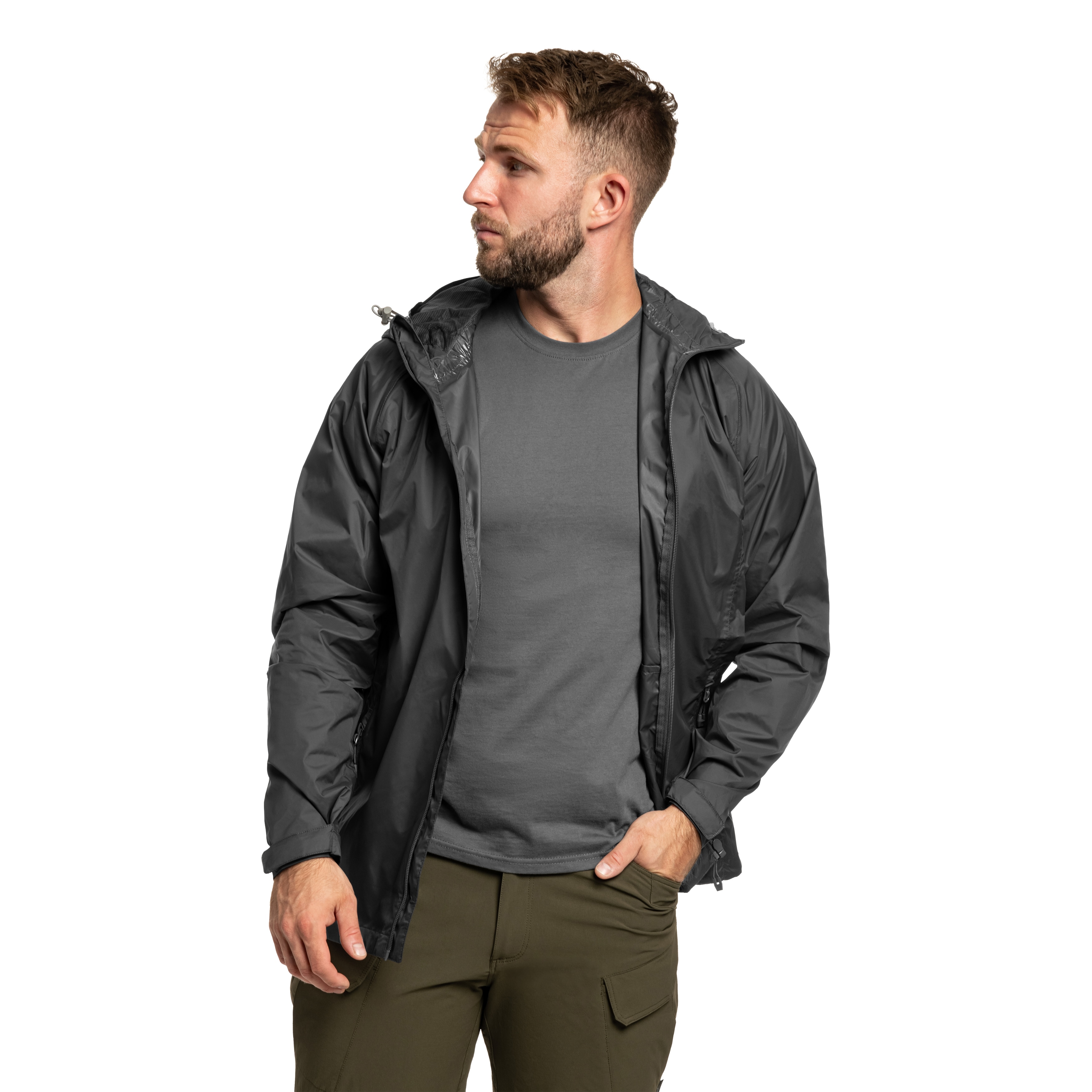 Kurtka Highlander Outdoor Stow & Go Pack Away V2 - Dark Grey