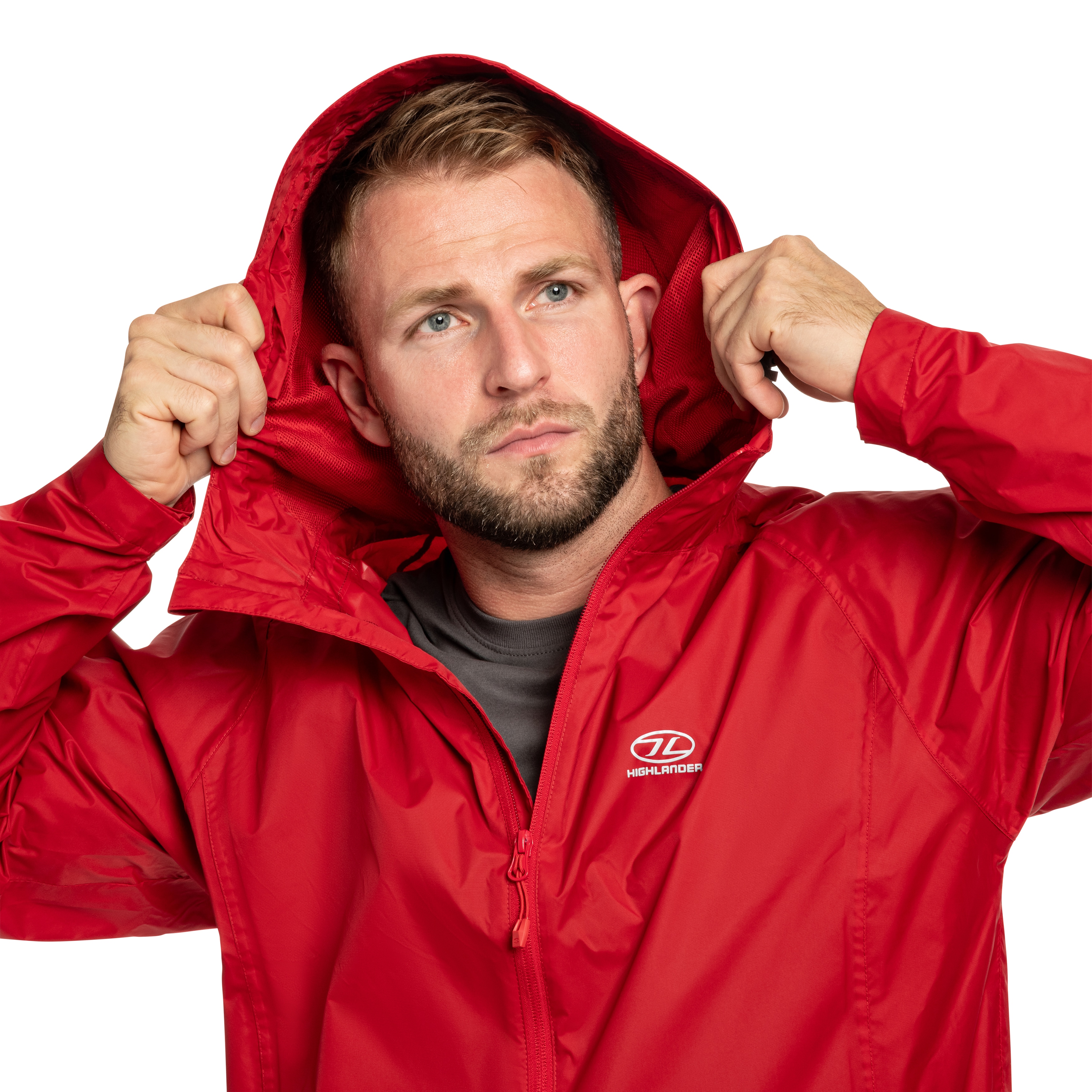 Kurtka Highlander Outdoor Stow & Go Pack Away V2 - Red