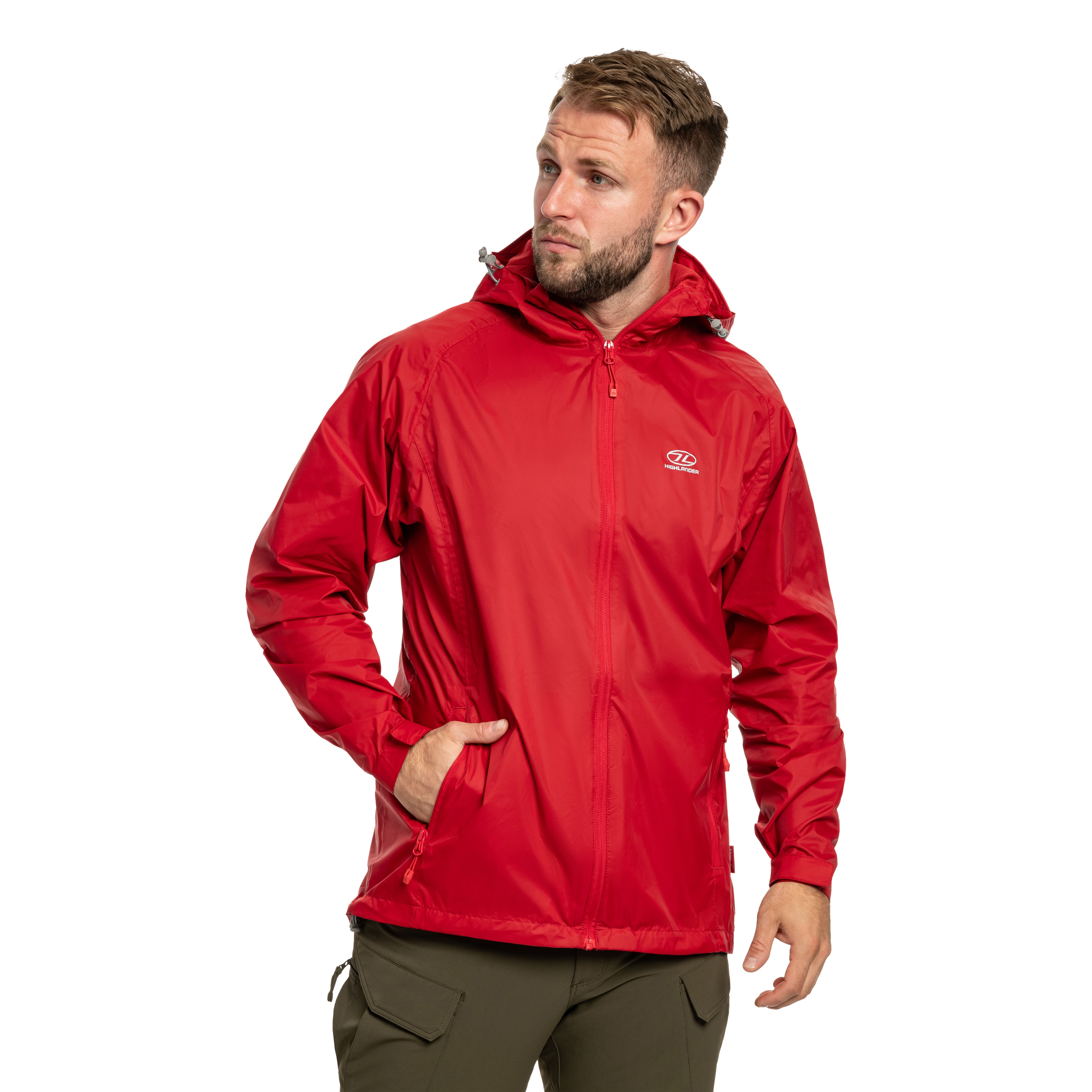 Kurtka Highlander Outdoor Stow & Go Pack Away V2 - Red