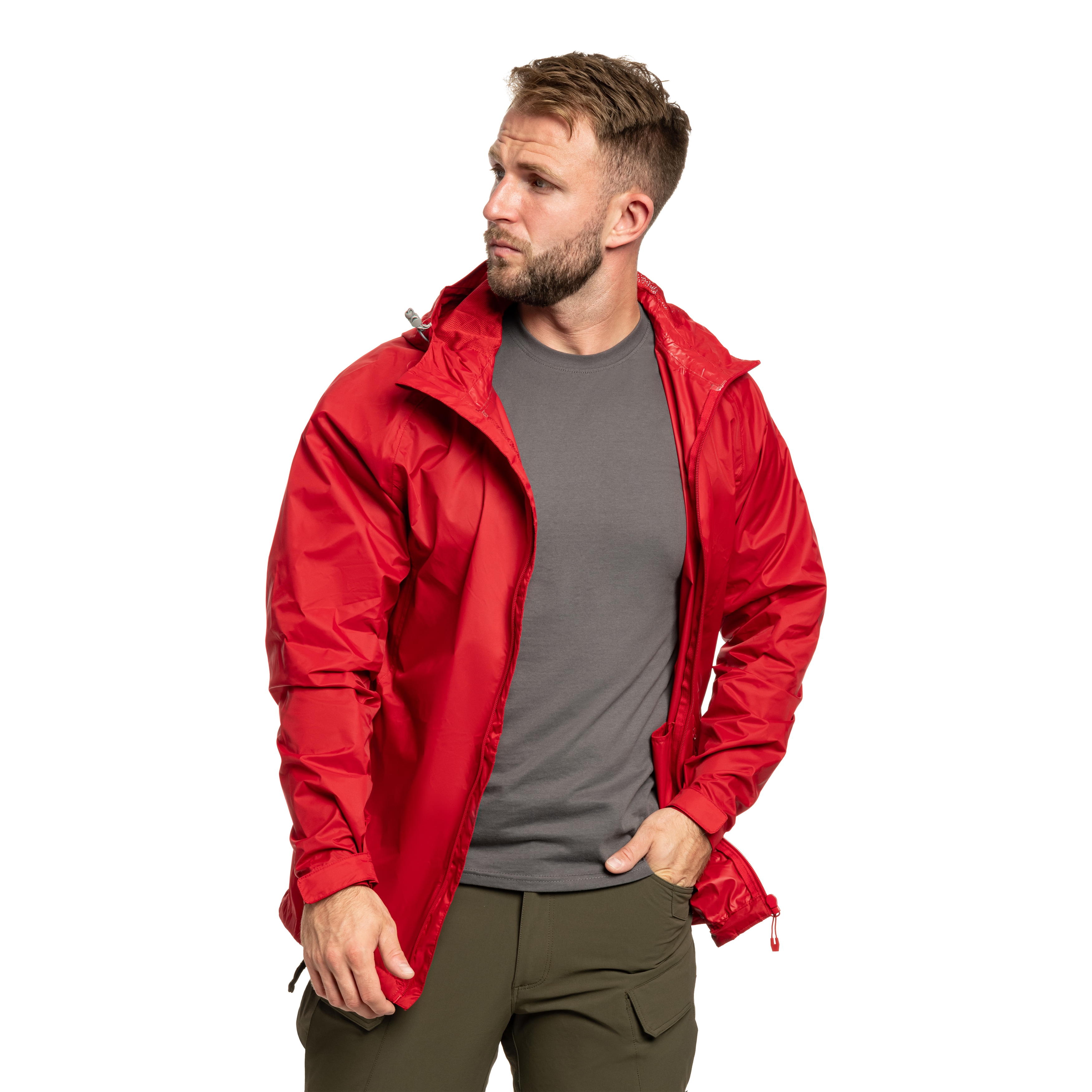 Kurtka Highlander Outdoor Stow & Go Pack Away V2 - Red