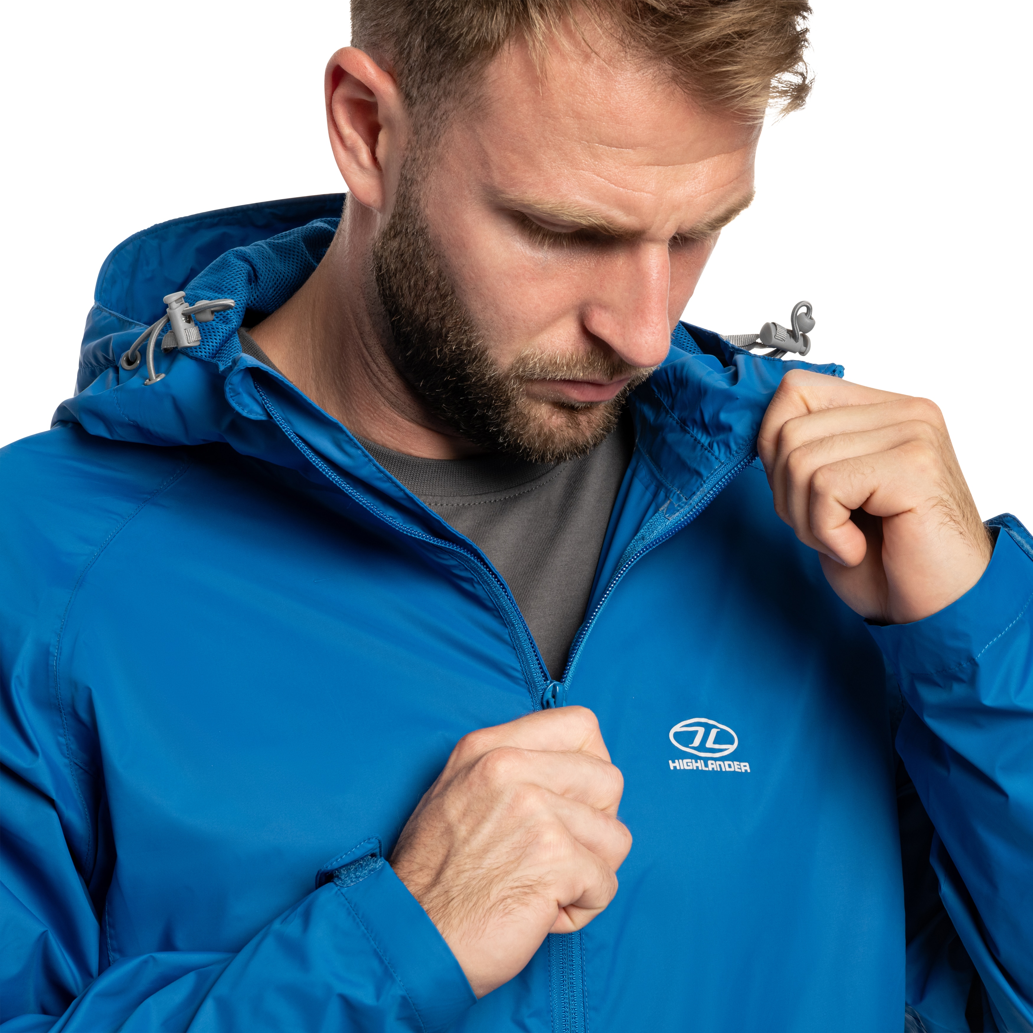 Kurtka Highlander Outdoor Stow & Go Pack Away V2 - Blue