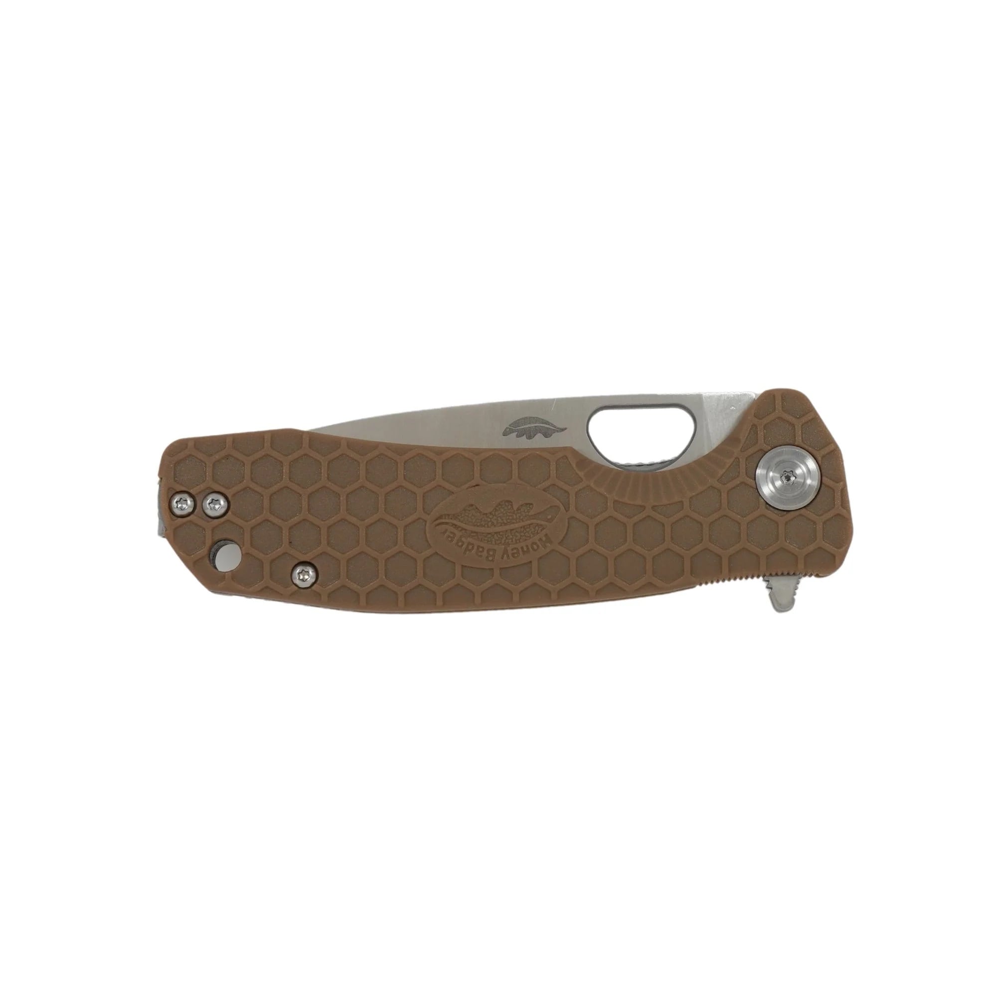 Nóż składany Honey Badger Drop-Point Flipper Large 8Cr13MoV - Tan