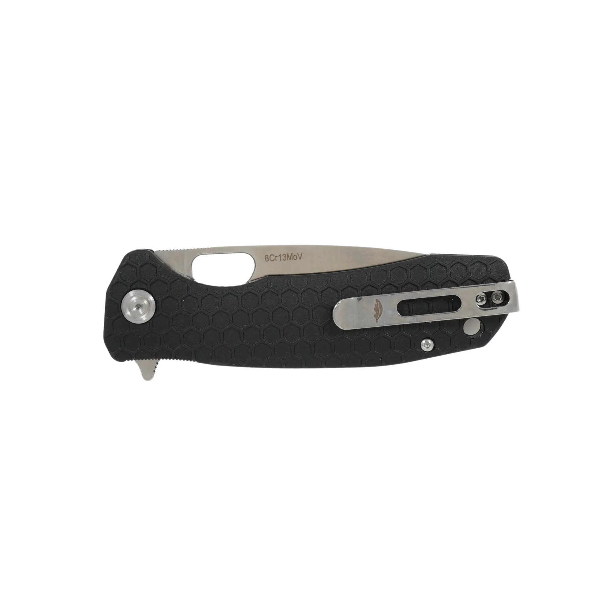 Honey Badger Drop-Point Flipper Medium 8Cr13MoV Folding Knife - Black