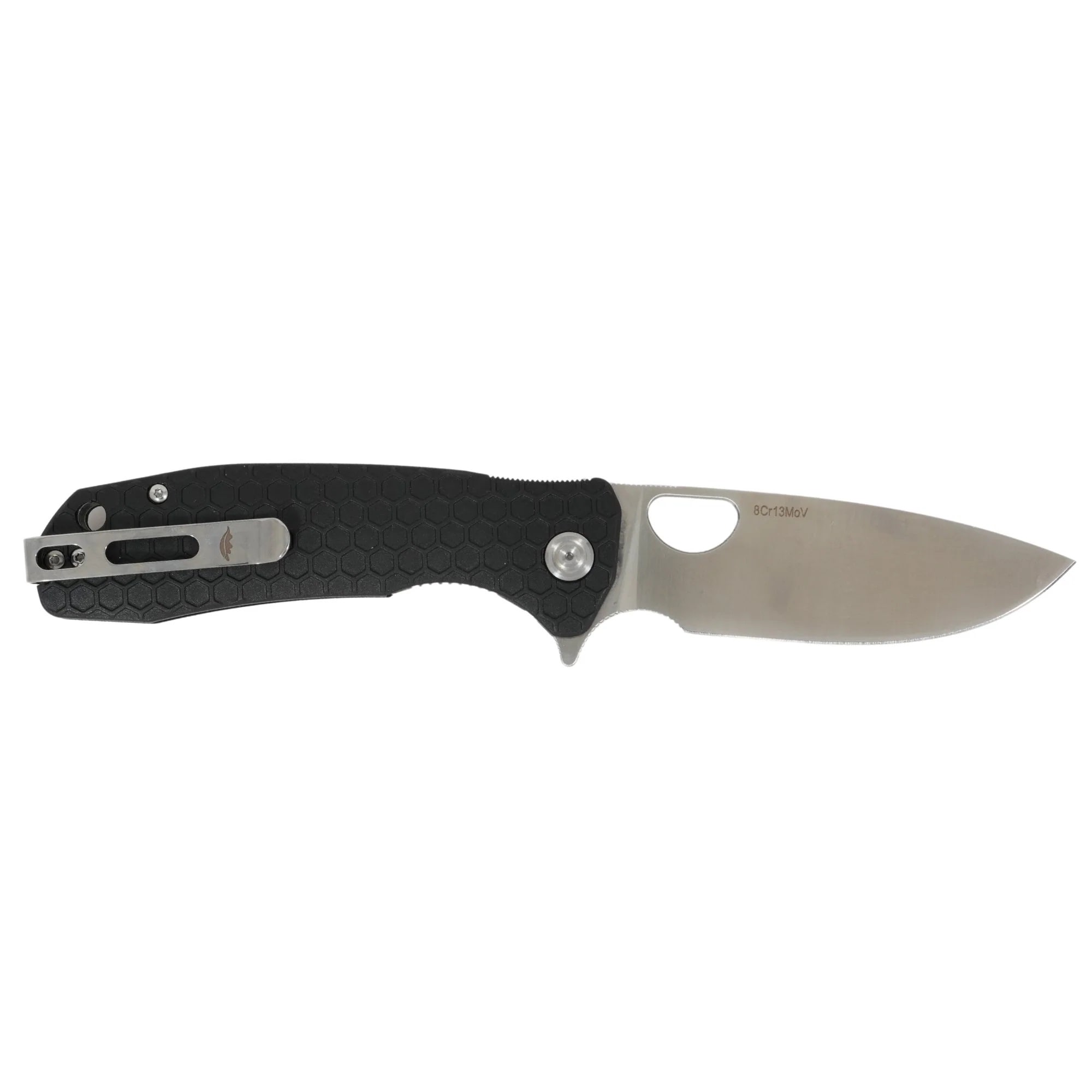 Honey Badger Drop-Point Flipper Medium 8Cr13MoV Folding Knife - Black