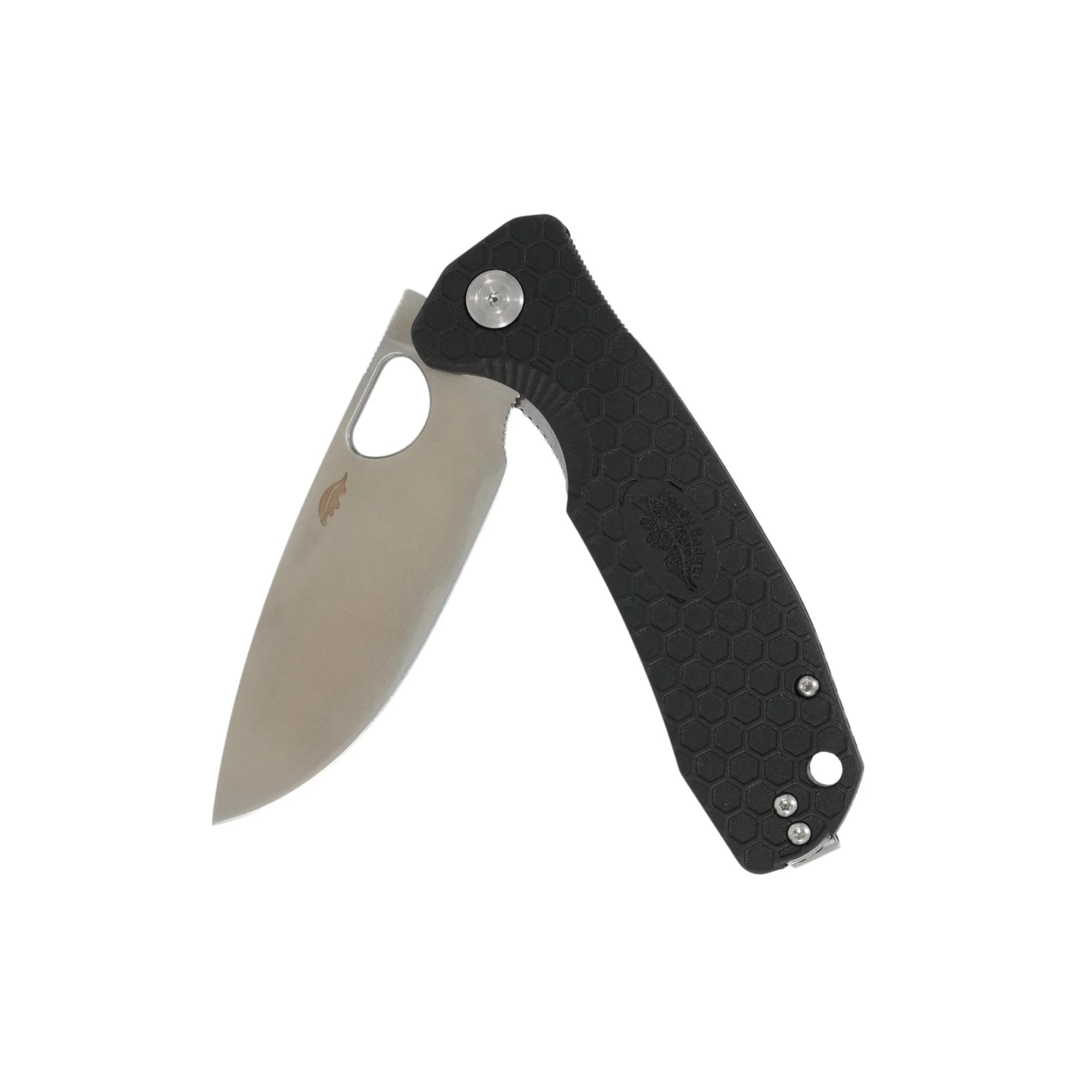 Honey Badger Drop-Point Flipper Medium 8Cr13MoV Folding Knife - Black