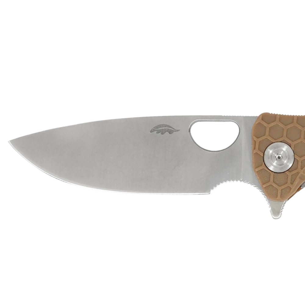 Nóż składany Honey Badger Drop-Point Flipper Medium 8Cr13MoV - Tan