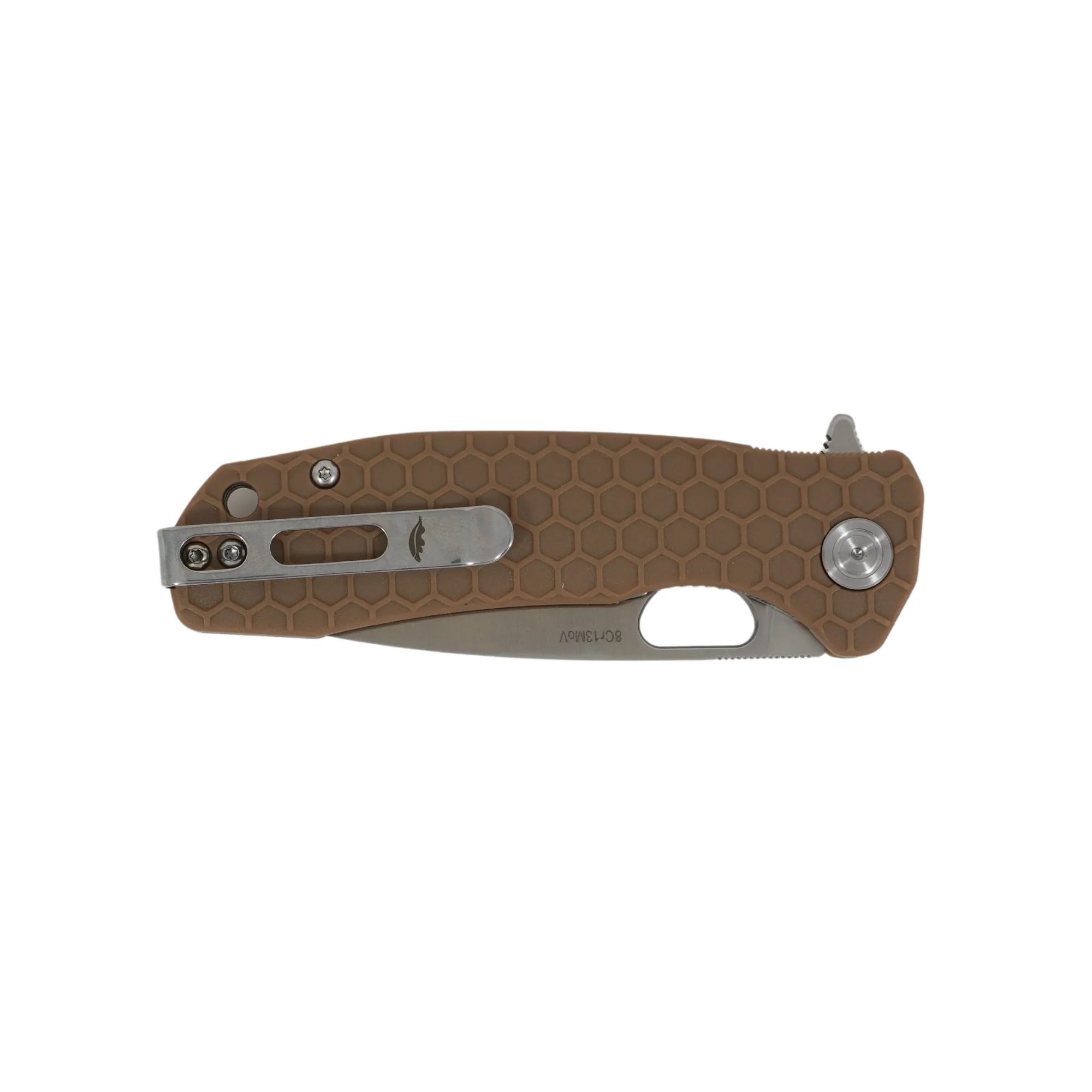 Nóż składany Honey Badger Drop-Point Flipper Small 8Cr13MoV - Tan