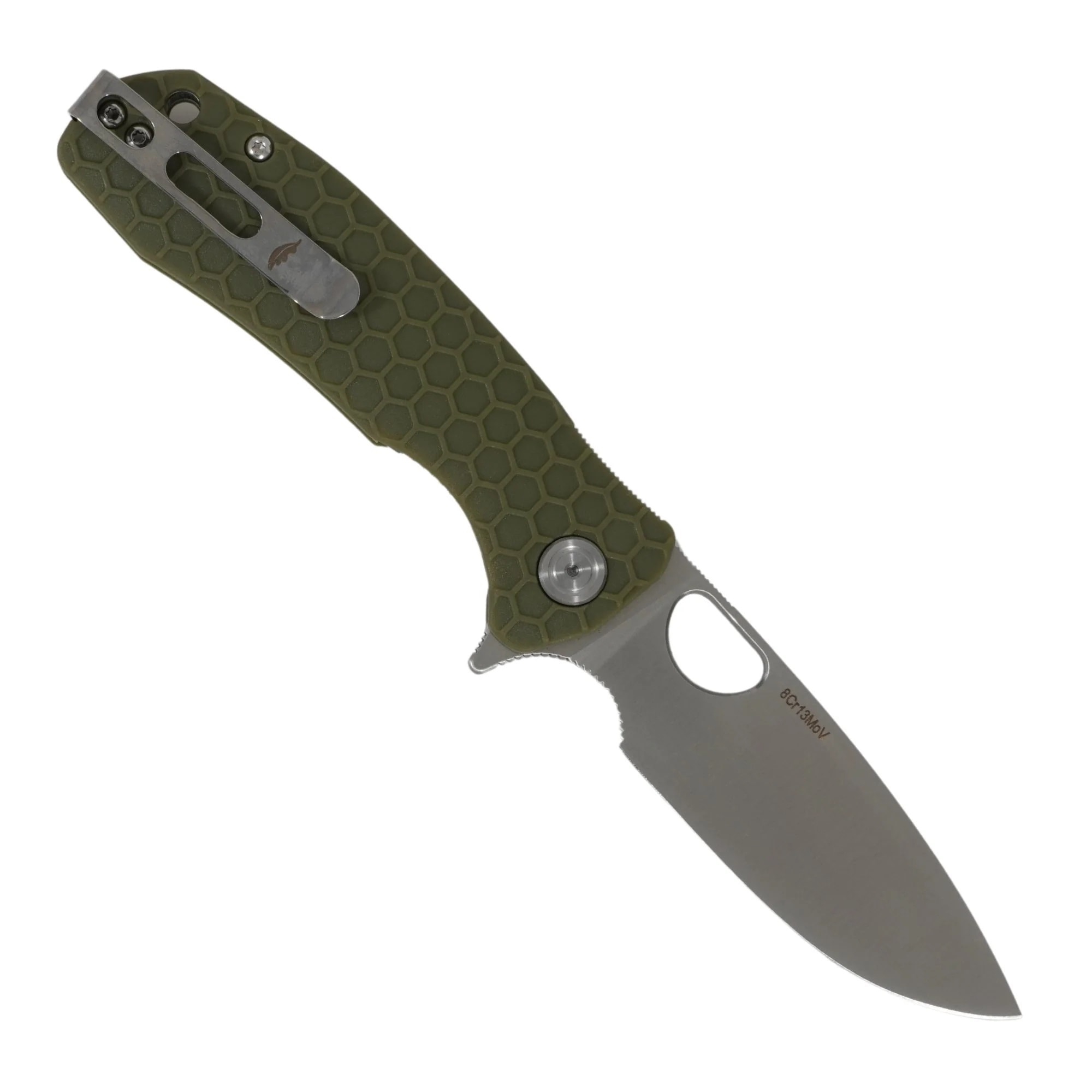 Складаний ніж Honey Badger Drop-Point Flipper Small 8Cr13MoV - Green