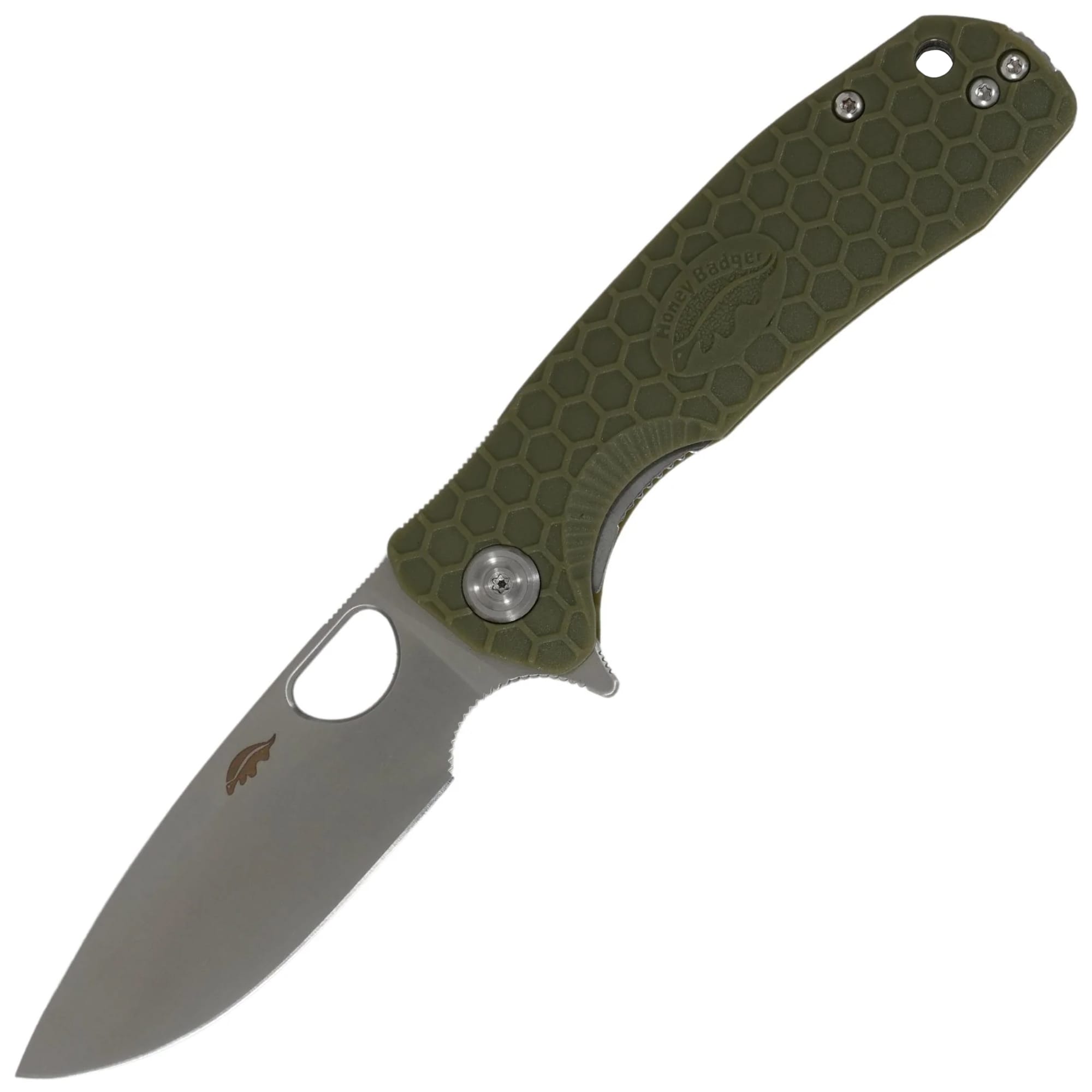 Складаний ніж Honey Badger Drop-Point Flipper Small 8Cr13MoV - Green